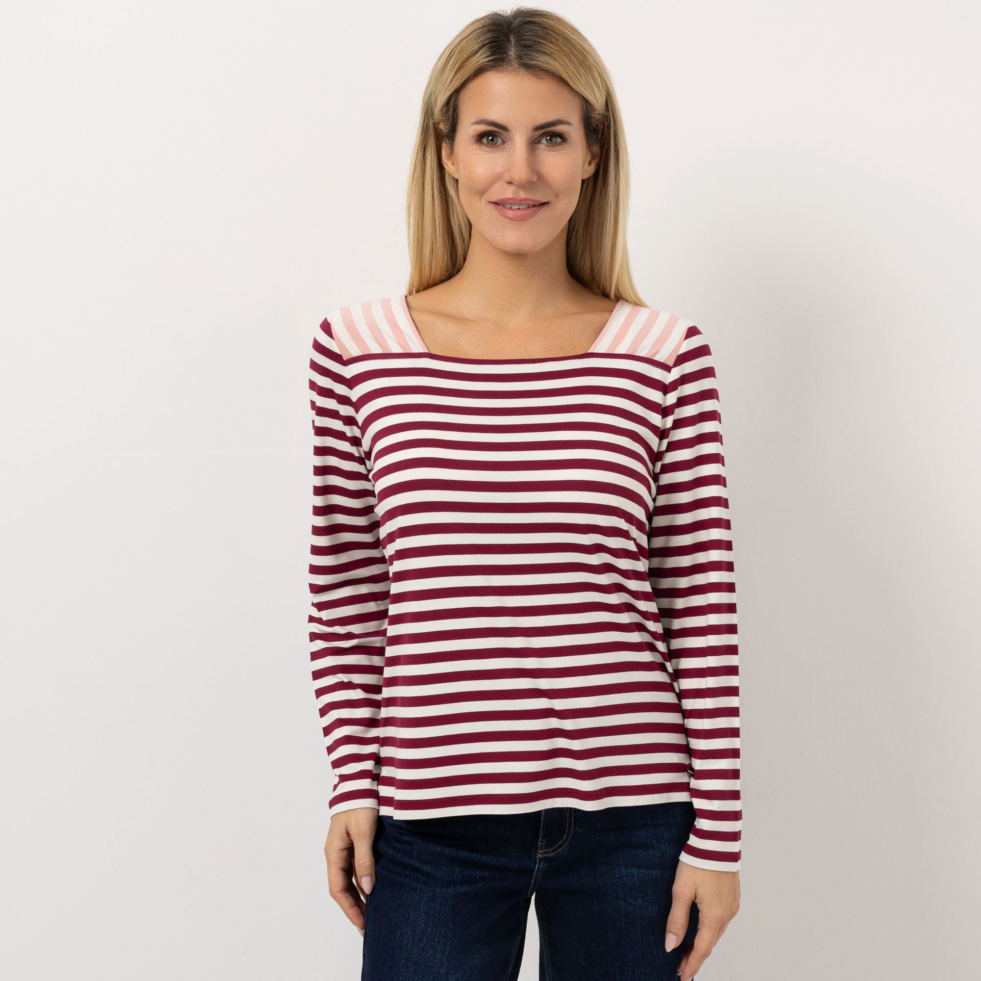 STRANDFEIN Shirt,1/1-Arm multicolor gestreift OEKO-TEX®Standard 100 figurumspielend