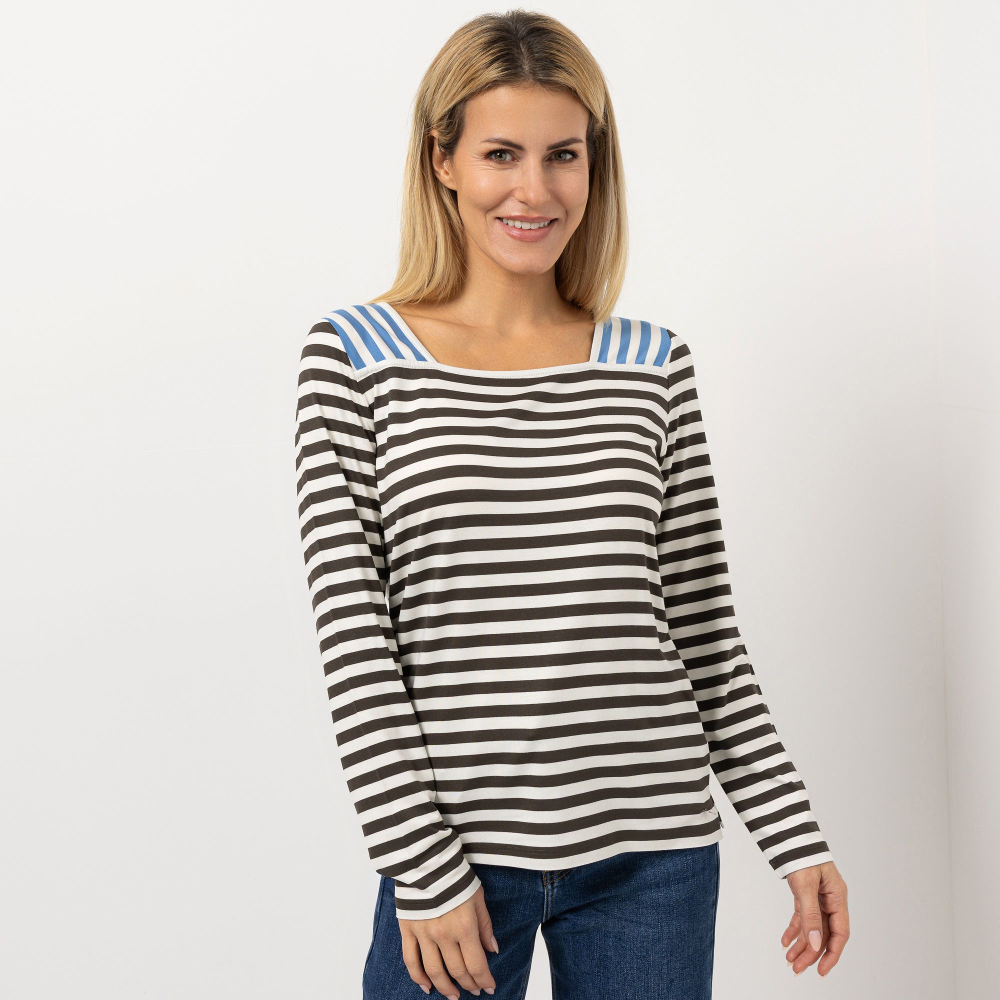 STRANDFEIN Shirt,1/1-Arm multicolor gestreift OEKO-TEX®Standard 100 figurumspielend