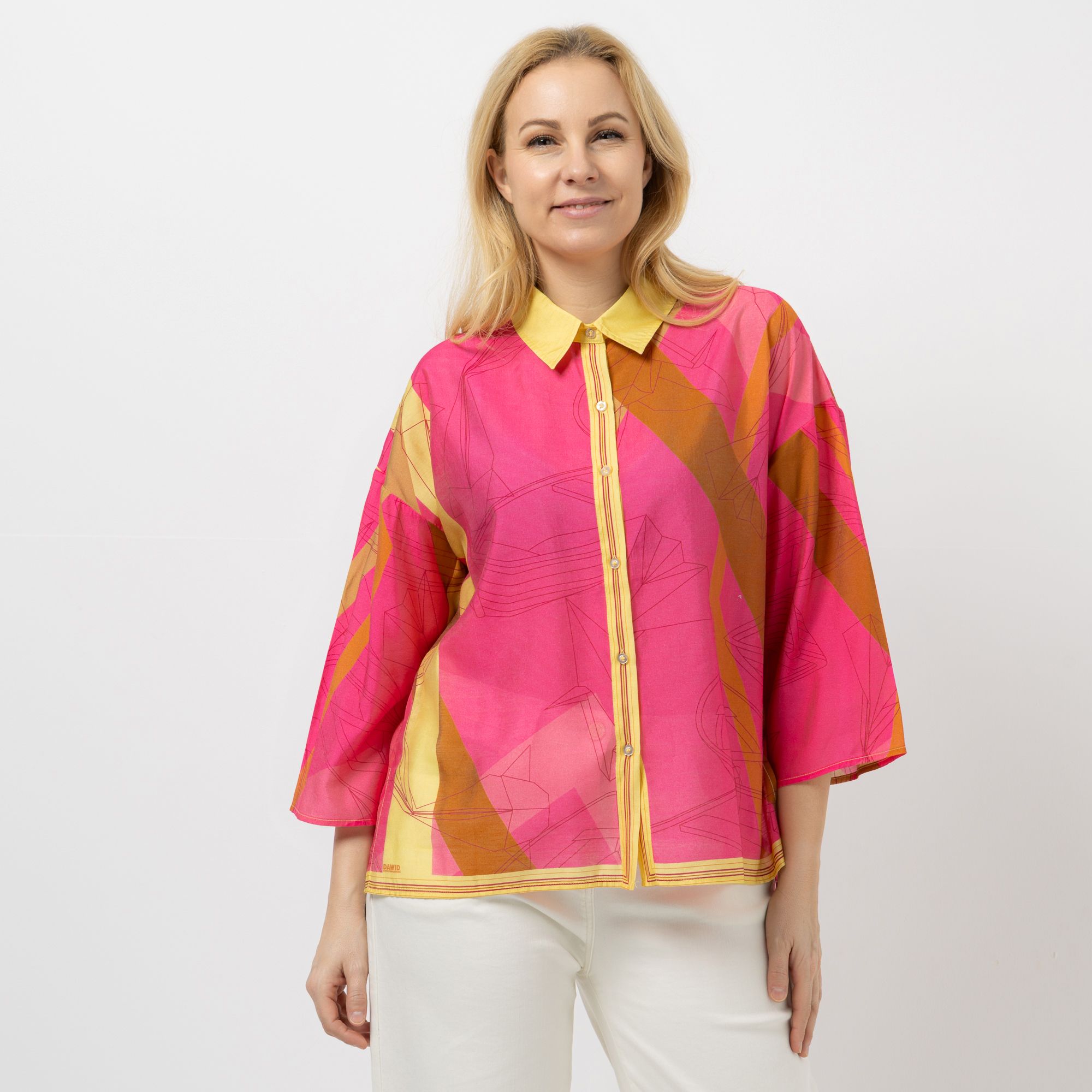 DAWID by Dawid Tomaszewski Bluse, 3/4-Arm bedruckt oversized