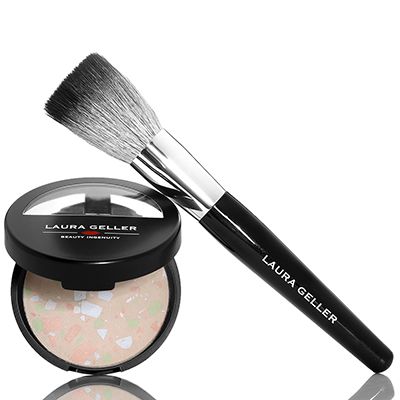 Laura Geller Color Optics Finish Puder Hautton Ausgleichend 10g Inkl Pinsel Qvc De