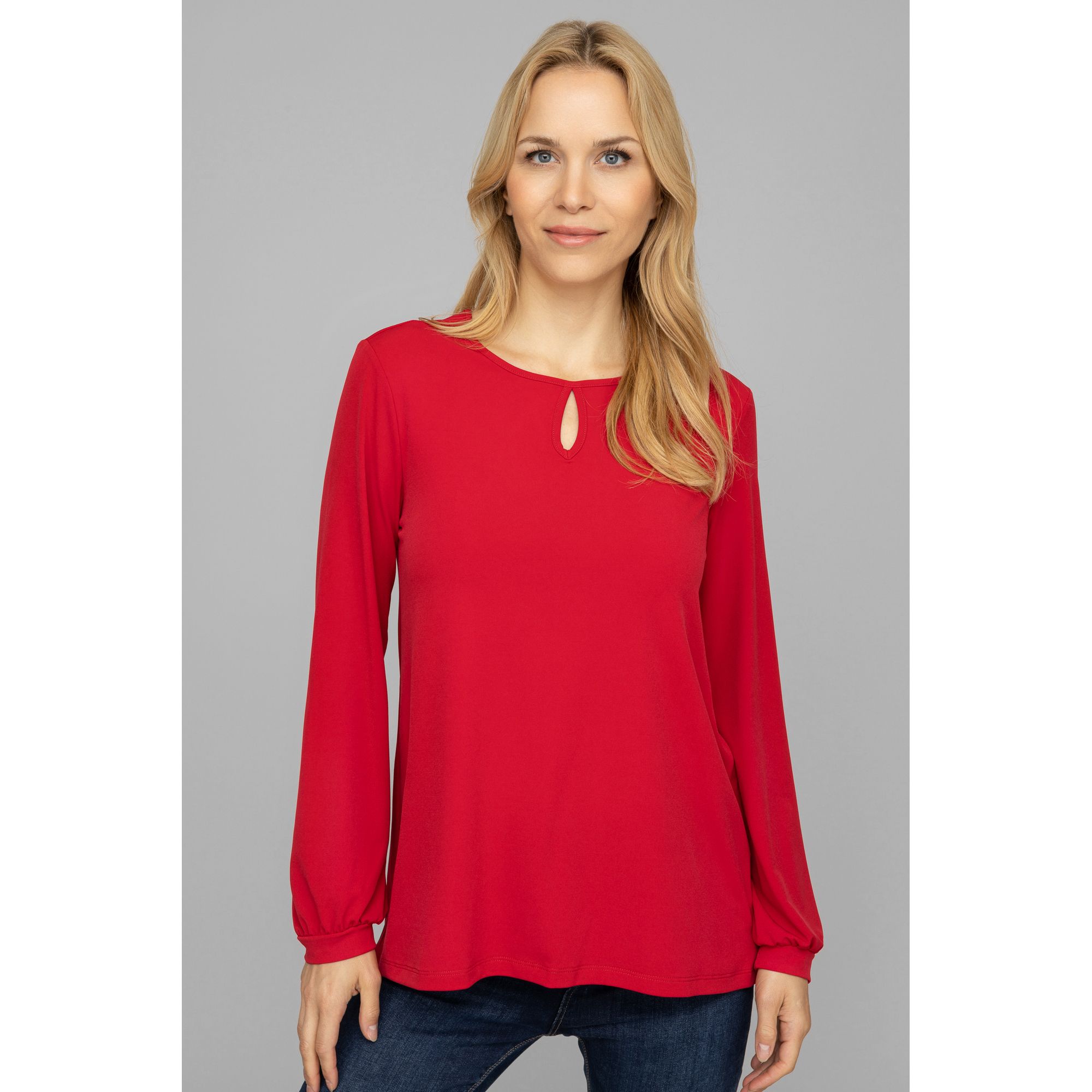 KIM & CO. Shirt, 1/1-Arm Brazil Knit Jersey Zierausschnitt figurumspielend