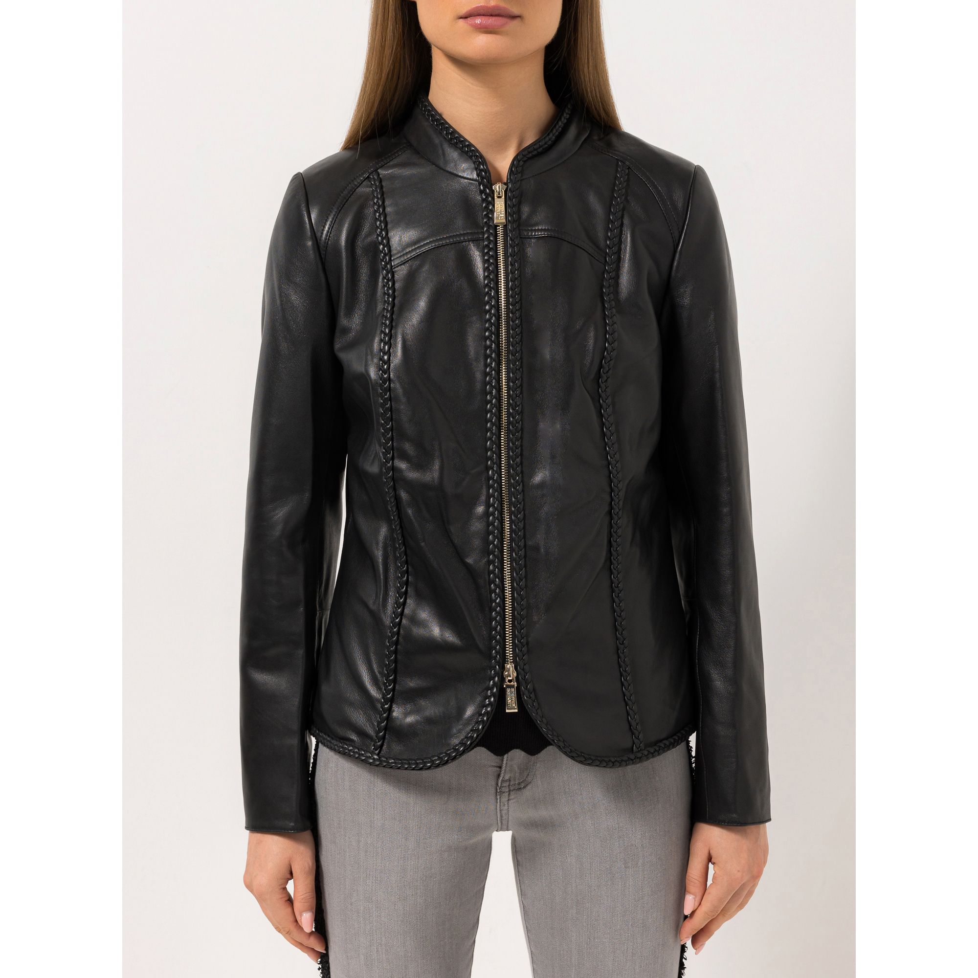 STEFFEN SCHRAUT Lederjacke Lammnappa 2-Wege-Reißverschluss figurbetont