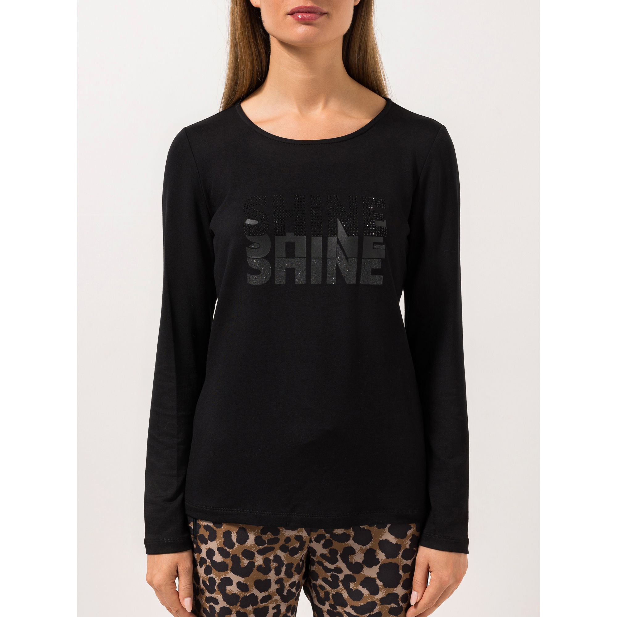 STEFFEN SCHRAUT Shirt Rundhalsausschnitt Strass-Details figurumspielend