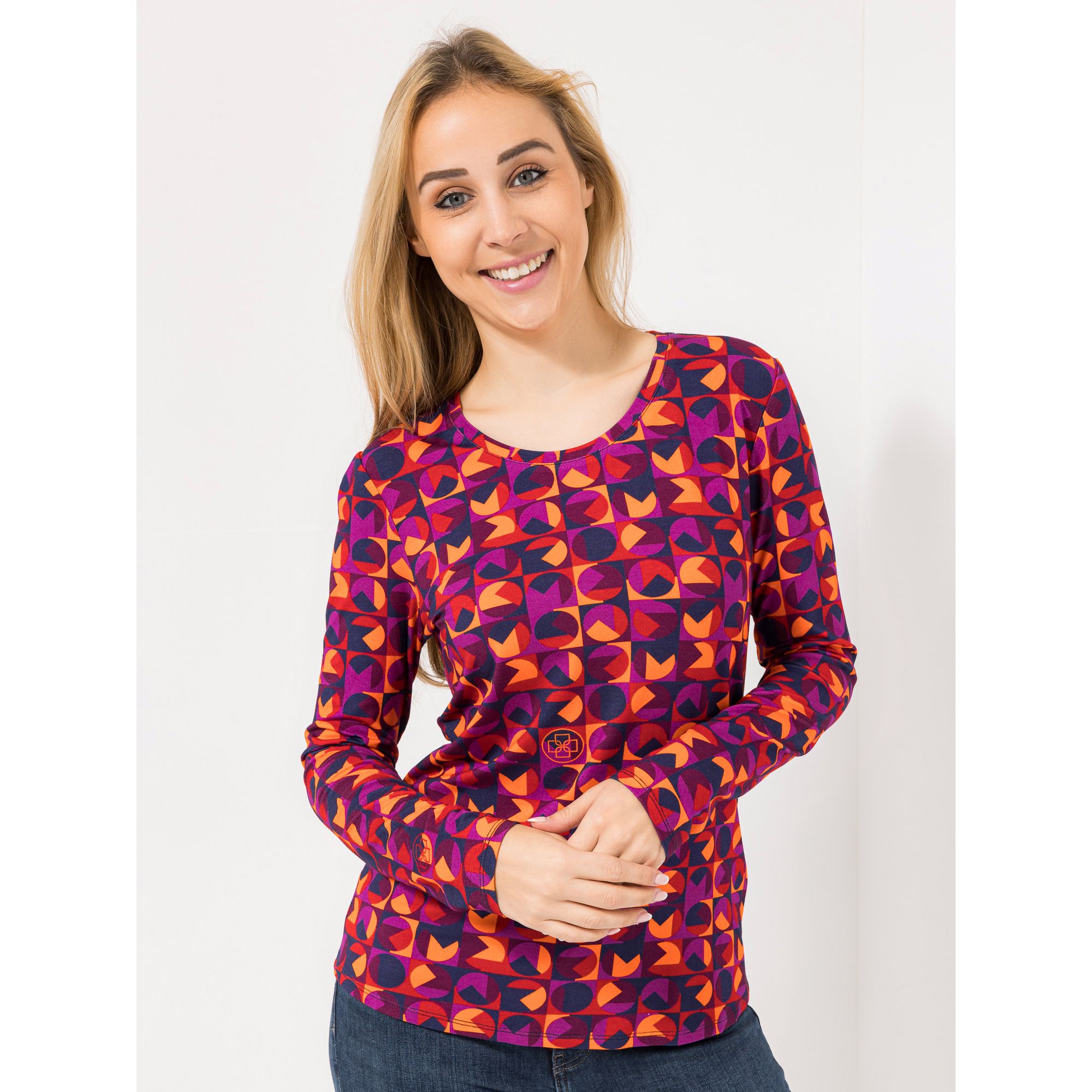 DAWID by Dawid Tomaszewski Shirt, 1/1-Arm Rundhalsausschnitt figurumspielend