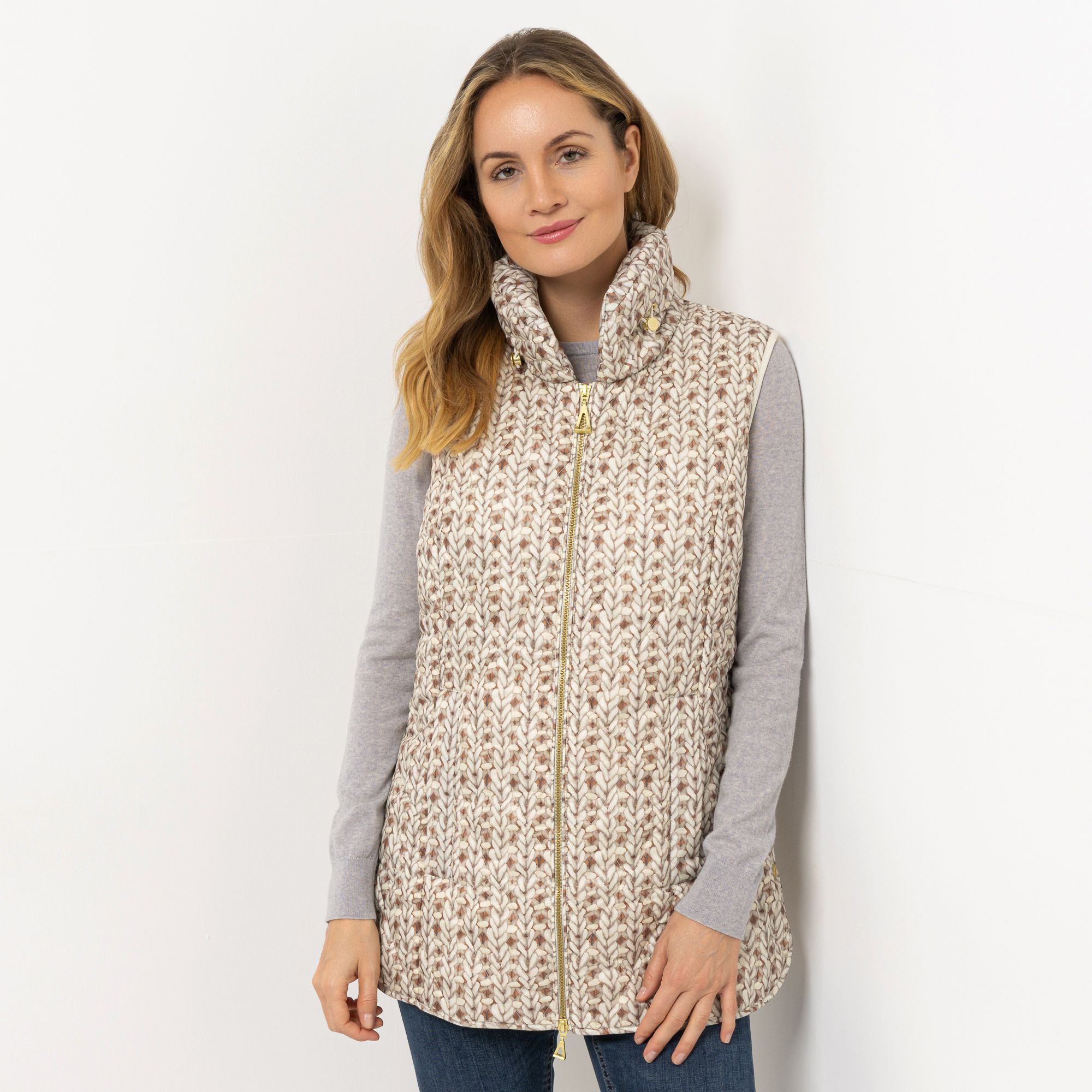 DAWID by Dawid Tomaszewski Steppweste Allover-Druck figurumspielend