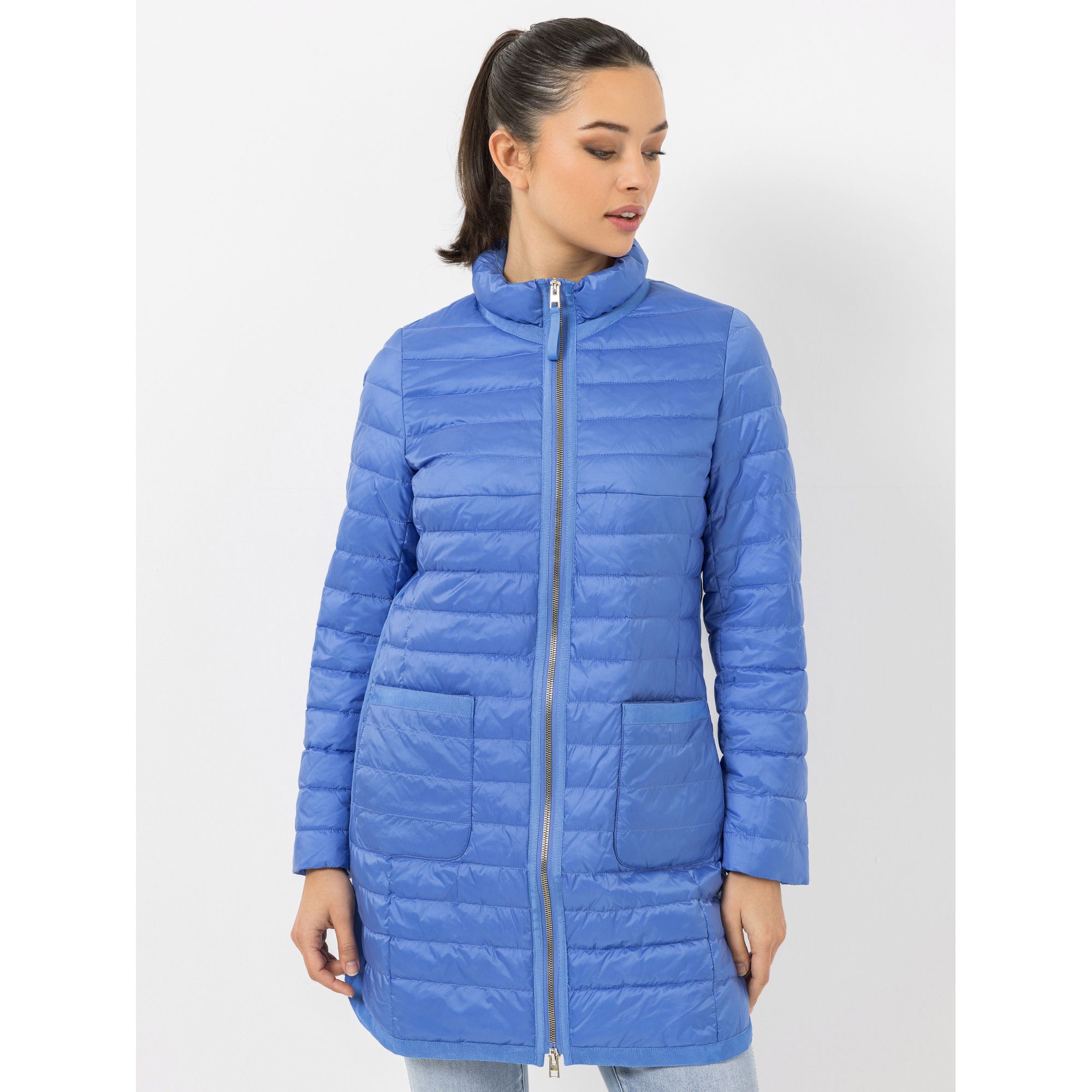 STEFFEN SCHRAUT Kurzmantel Ripsband, Logo-Detail Länge ca. 85cm figurumspielend