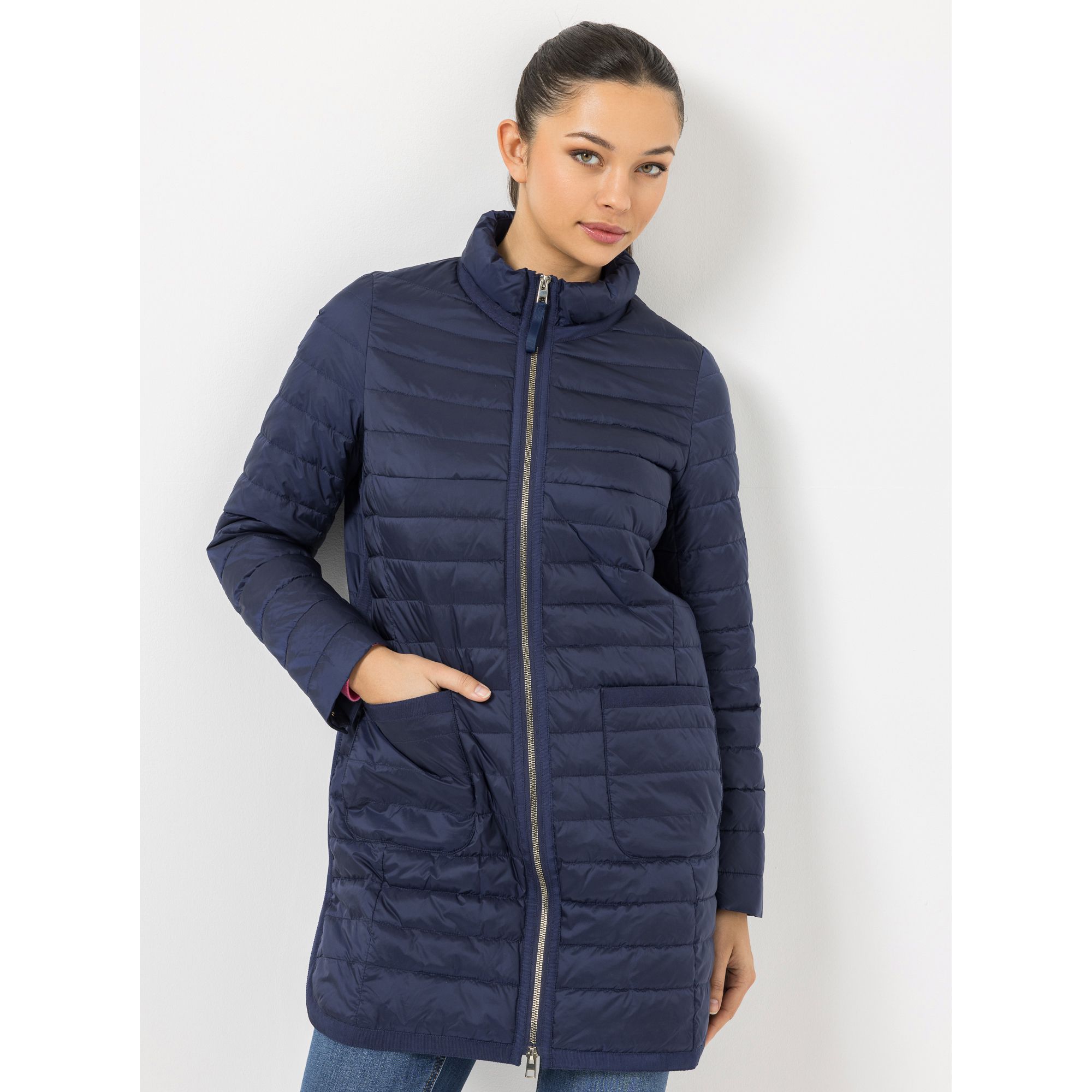 STEFFEN SCHRAUT Kurzmantel Ripsband, Logo-Detail Länge ca. 85cm figurumspielend