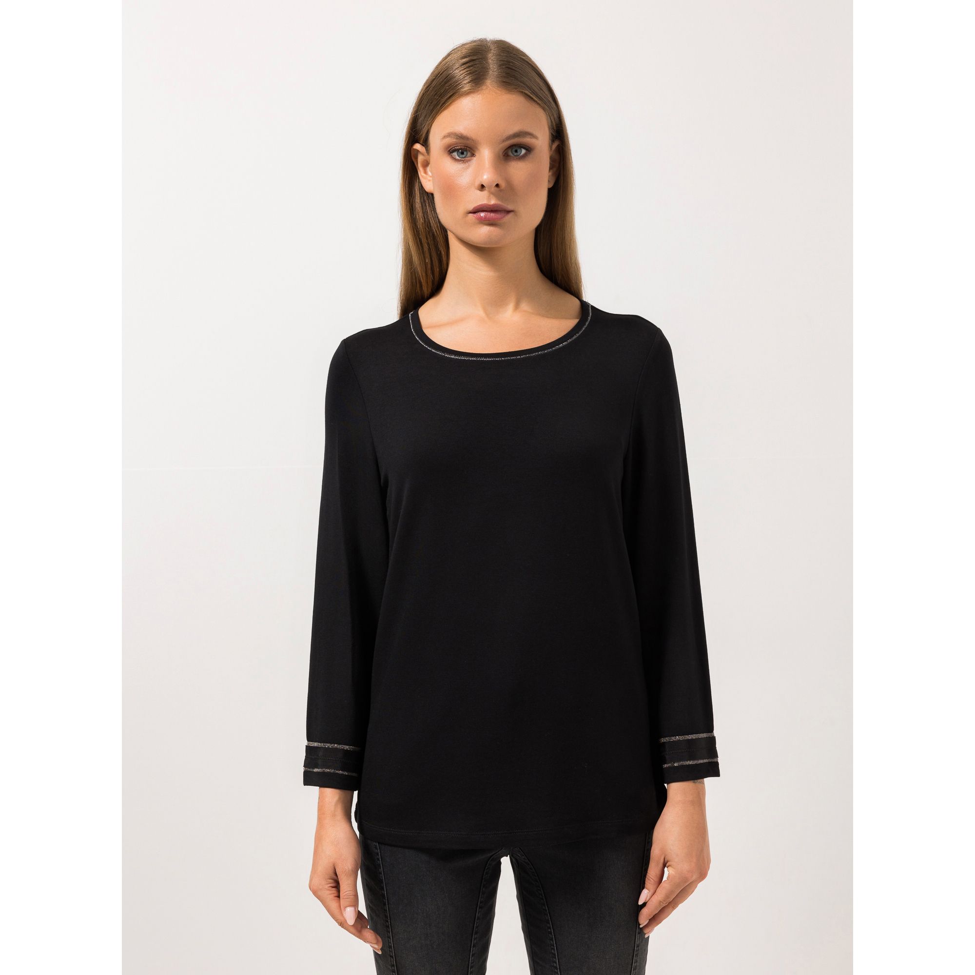 STEFFEN SCHRAUT Shirt, 7/8 Arm Rundhalsausschnitt Zierdetails figurumspielend