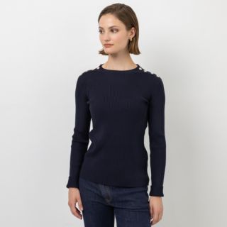 STEFFEN SCHRAUT Pullover, Langarm Stehkragen Schmucknieten figurbetont