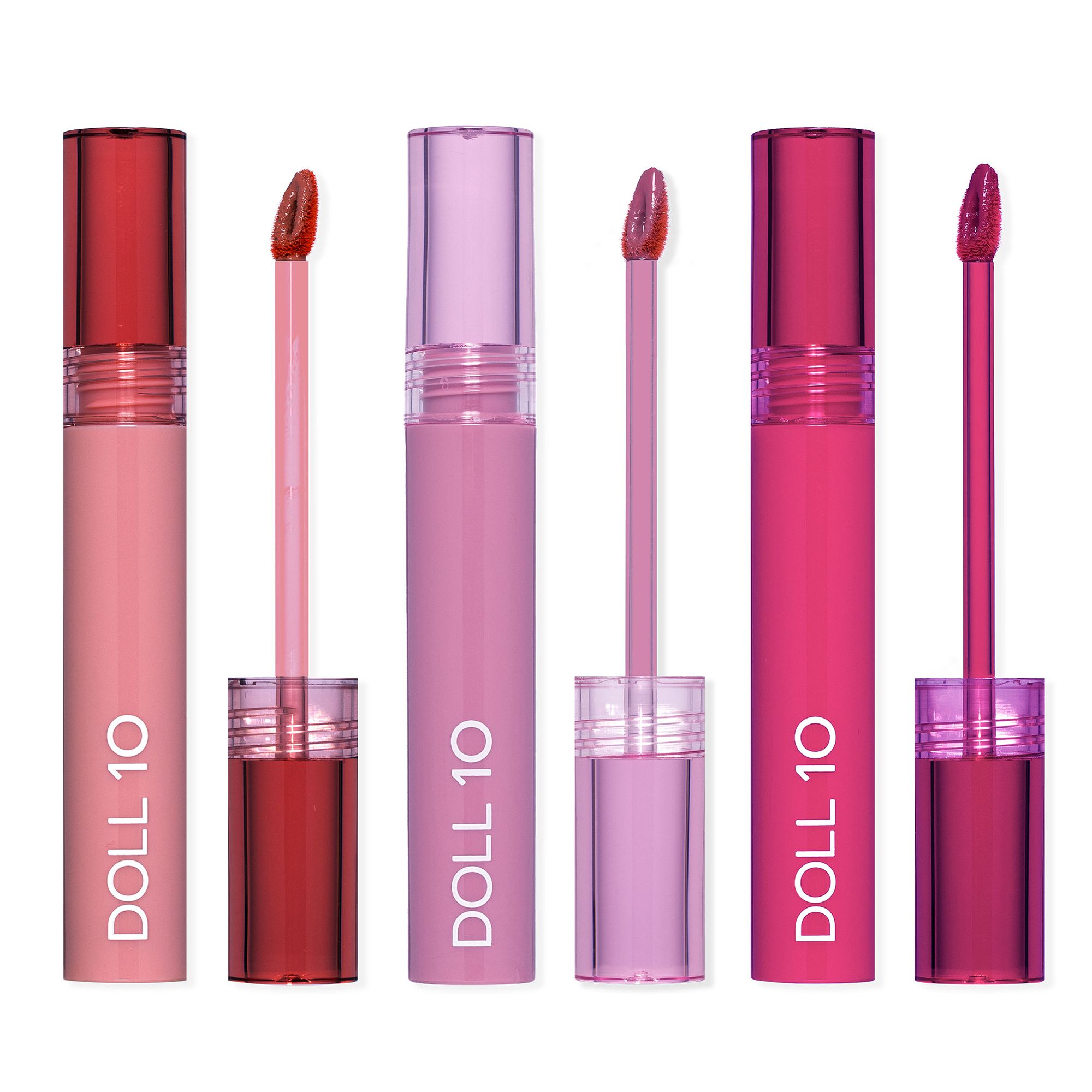 DOLL 10 BEAUTY Peptide Plumping Satin Lip Stain Set 3x 3,5ml