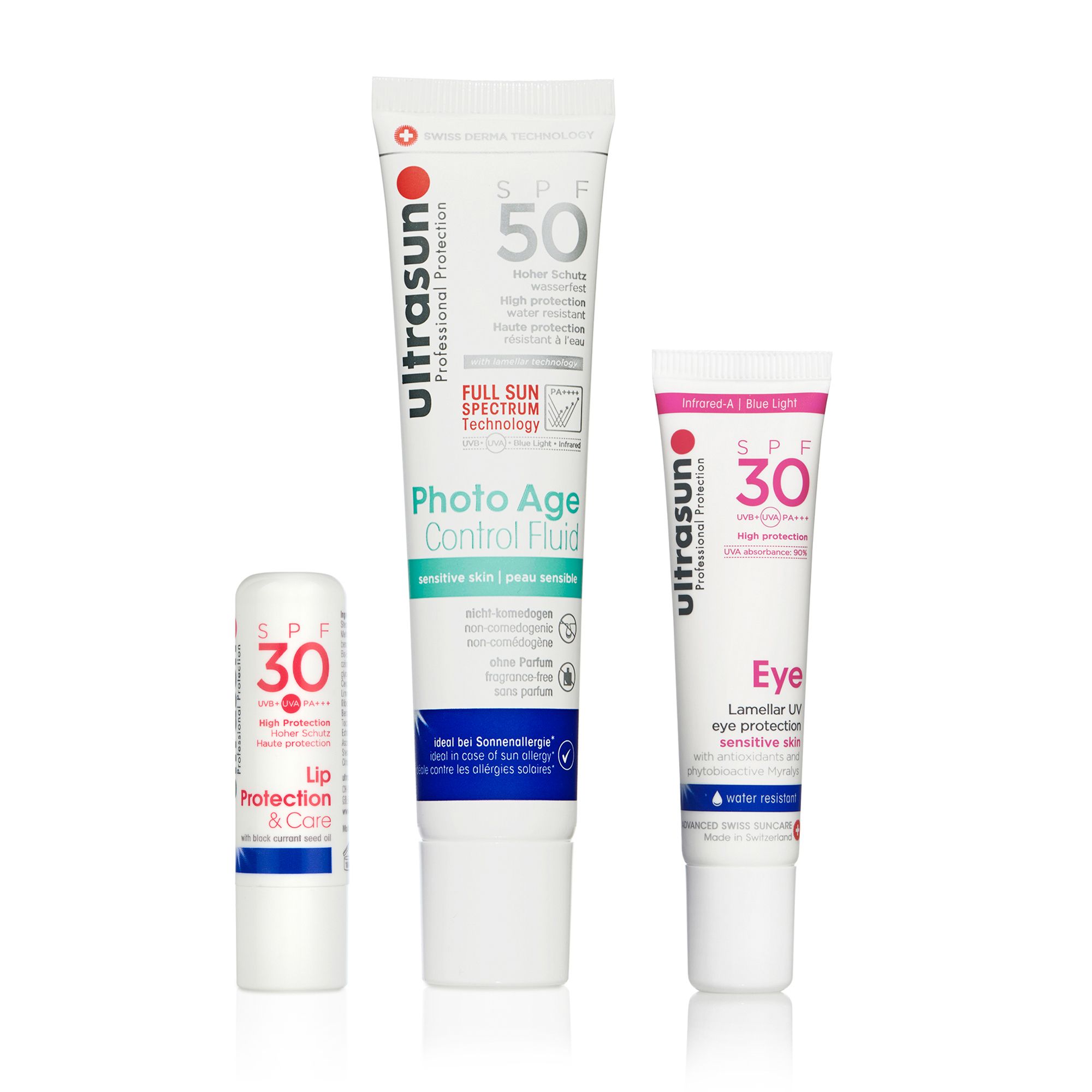 ULTRASUN Photo Age SPF50 40ml + Eye Protection SPF 30 15ml Lip Protection SPF30