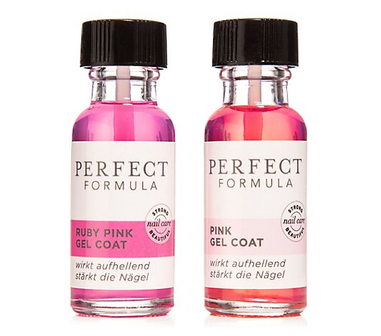 PERFECT FORMULA Nagellack-Duo Pink Gel Coat & Ruby Pink Gel Coat je 18ml