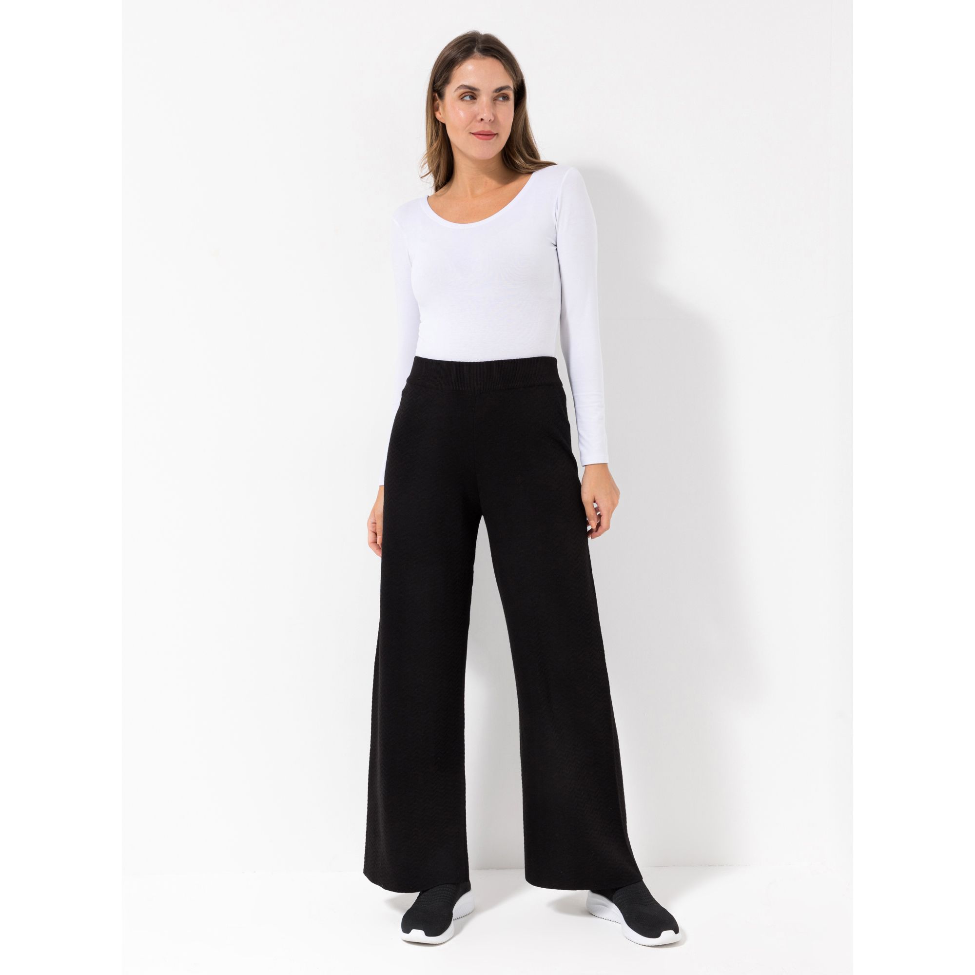 SOULS BY EYWASOULS® Hose, lange Form weites Bein gerade geschnitten