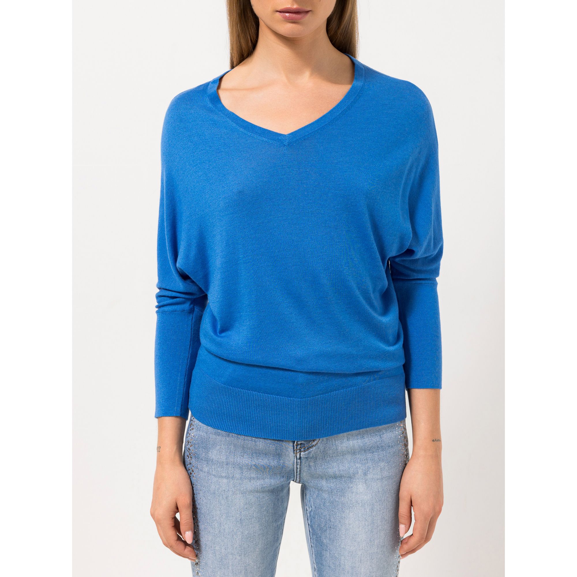 STEFFEN SCHRAUT Pullover Bordeaux 3/4-Arm Rippbund-Abschlüsse Oversize - leger weit