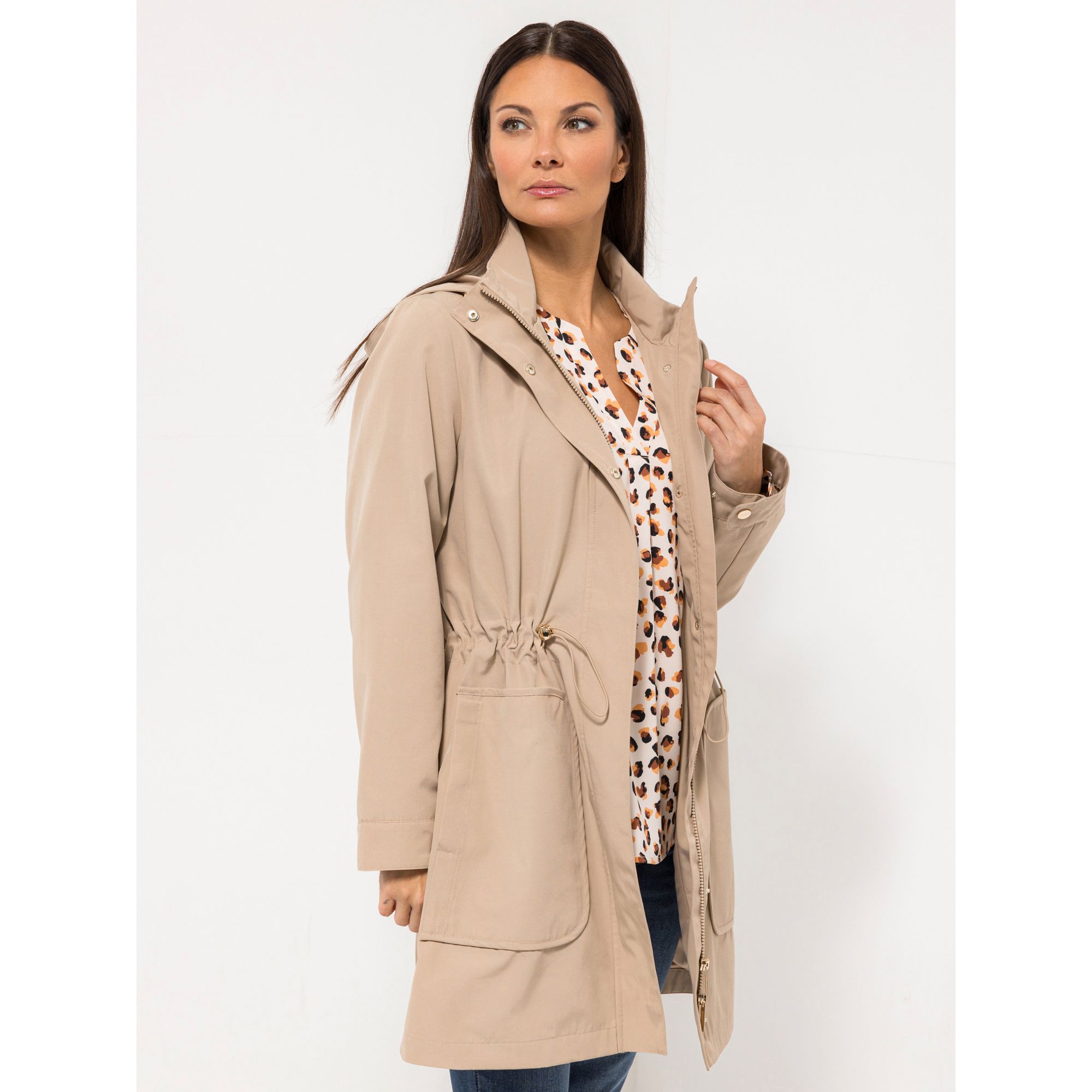 STEFFEN SCHRAUT Parka, verdeckter 2-Wege-Reißverschluss Länge ca. 90cm taillierte Passform