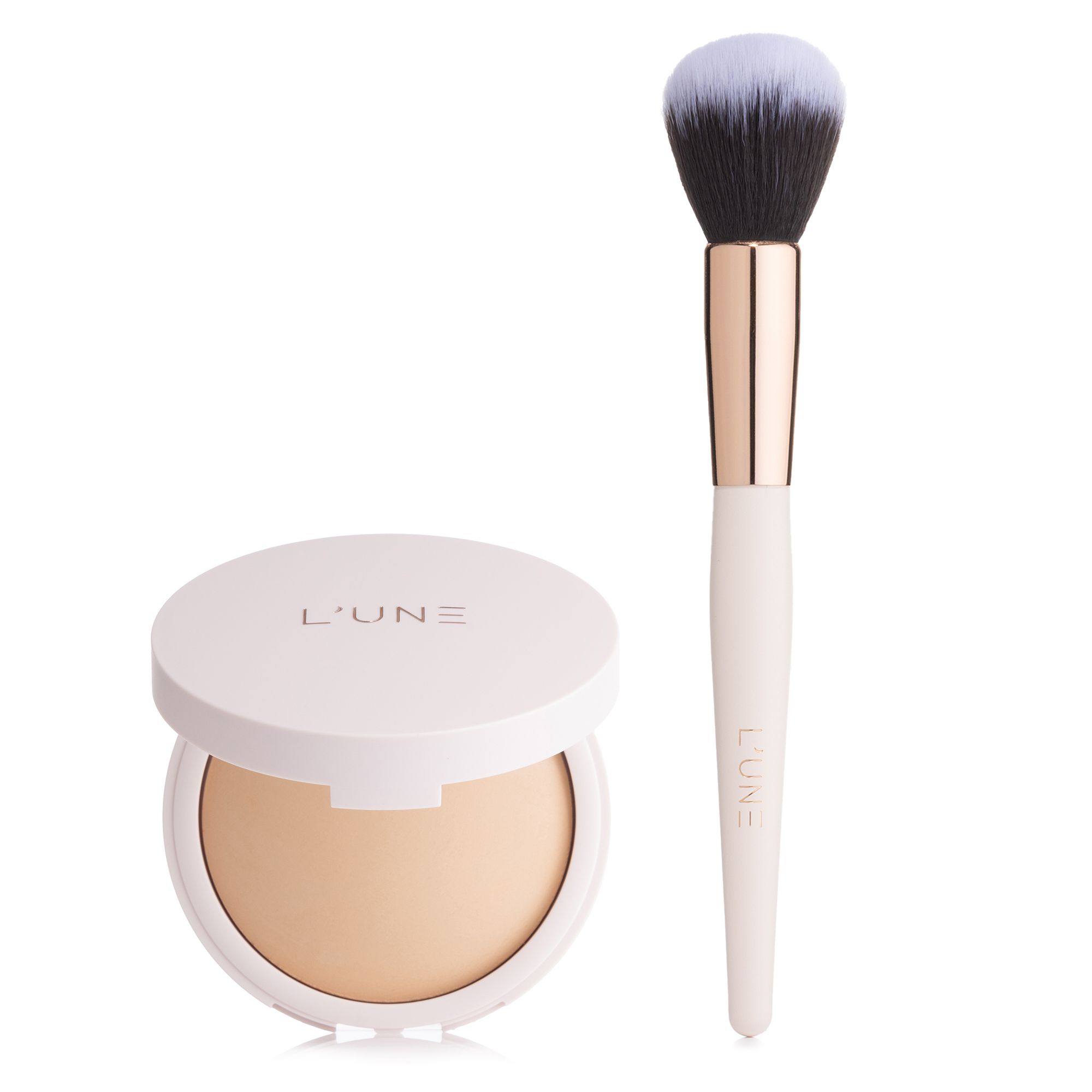 L'UNE Halo Harmony Baked Perfecting Face Powder Supersize 18g mit Pinsel