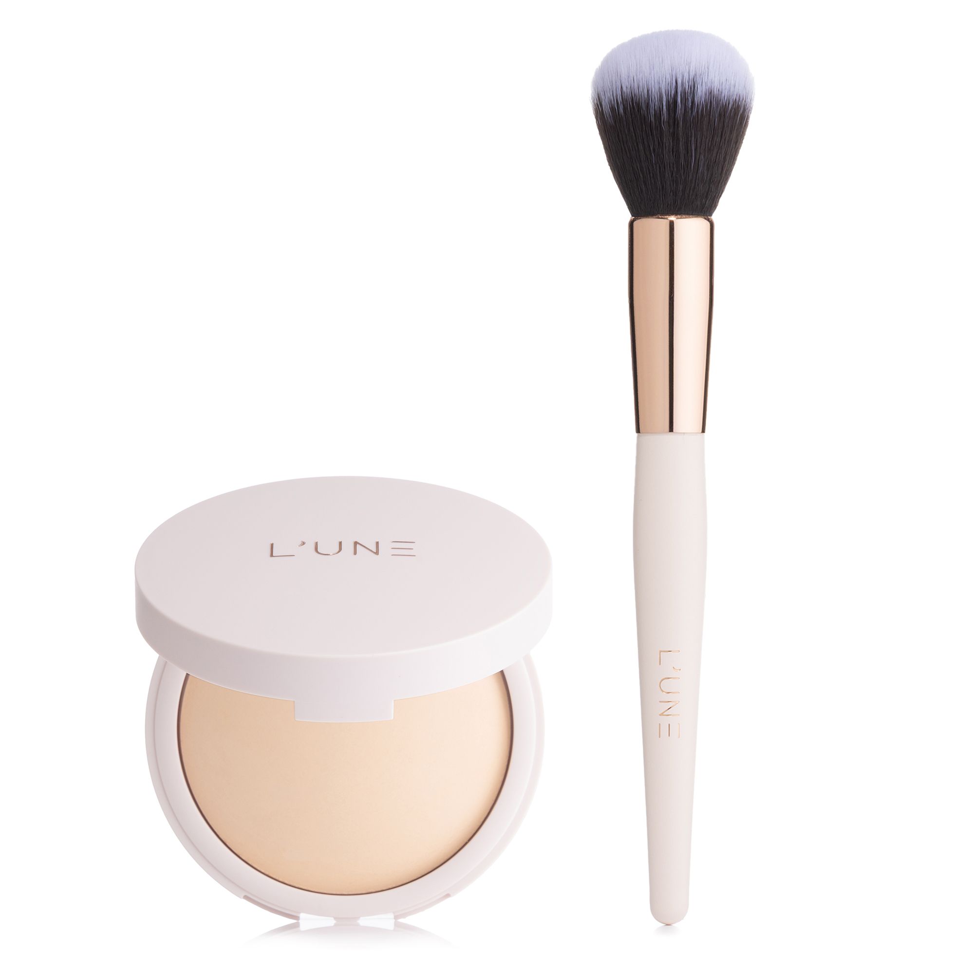 L'UNE Halo Harmony Baked Perfecting Face Powder Supersize 18g mit Pinsel