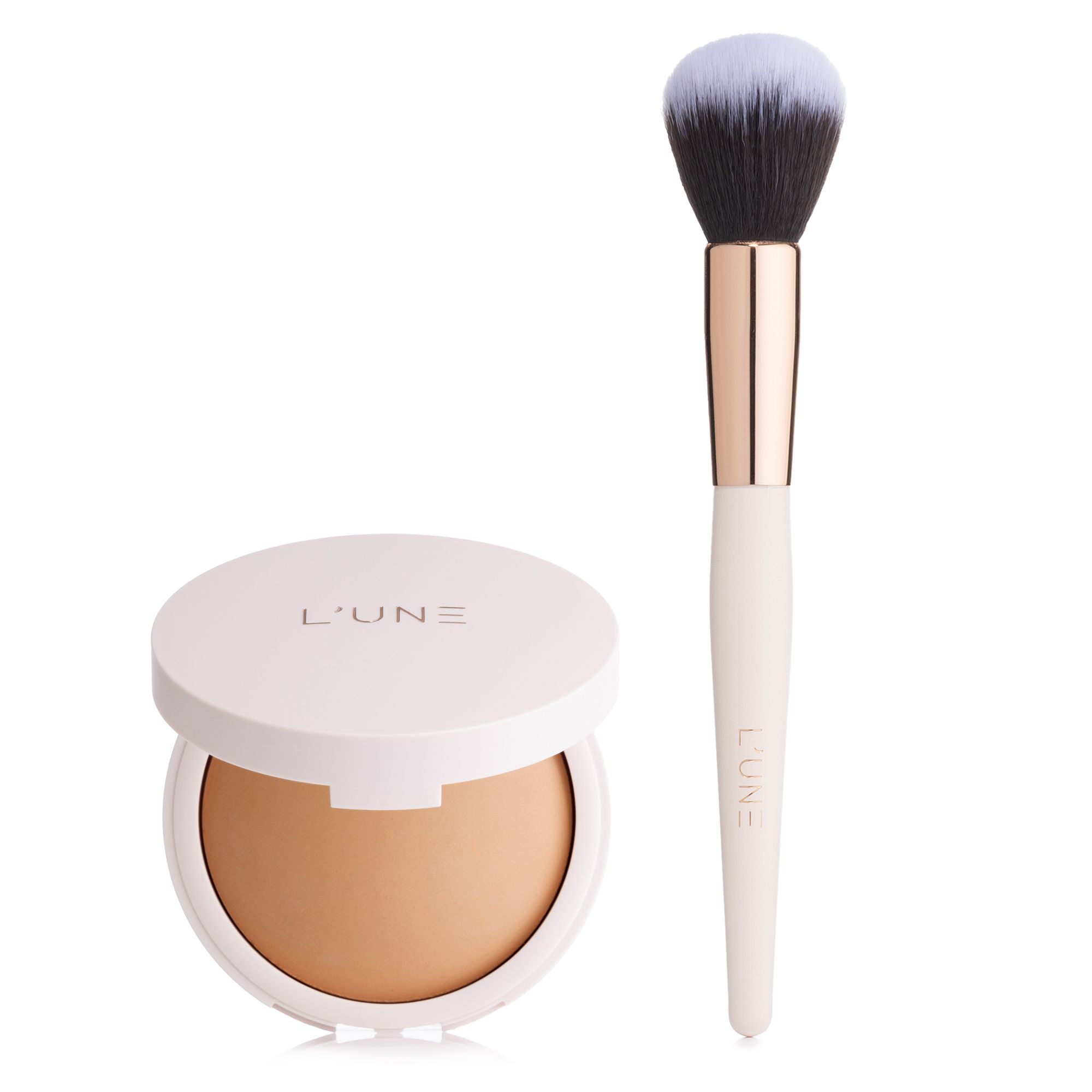 L'UNE Halo Harmony Baked Perfecting Face Powder Supersize 18g mit Pinsel
