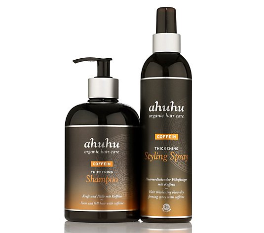 ahuhu organic hair care Coffein Shampoo 500ml & Styling Spray 300ml Sondergrößen