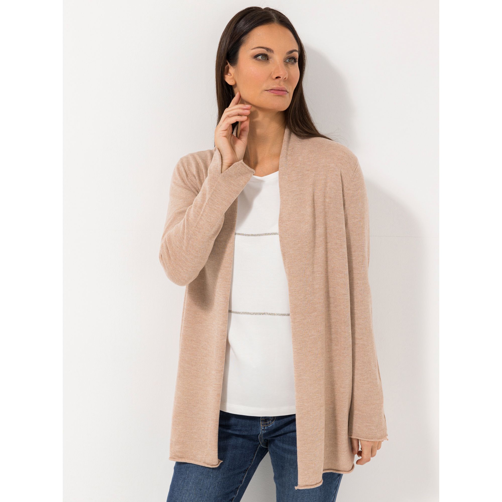 STEFFEN SCHRAUT Cardigan Boston 1/1-Arm, Schlitze mit ECOVERO Viskose leger weit