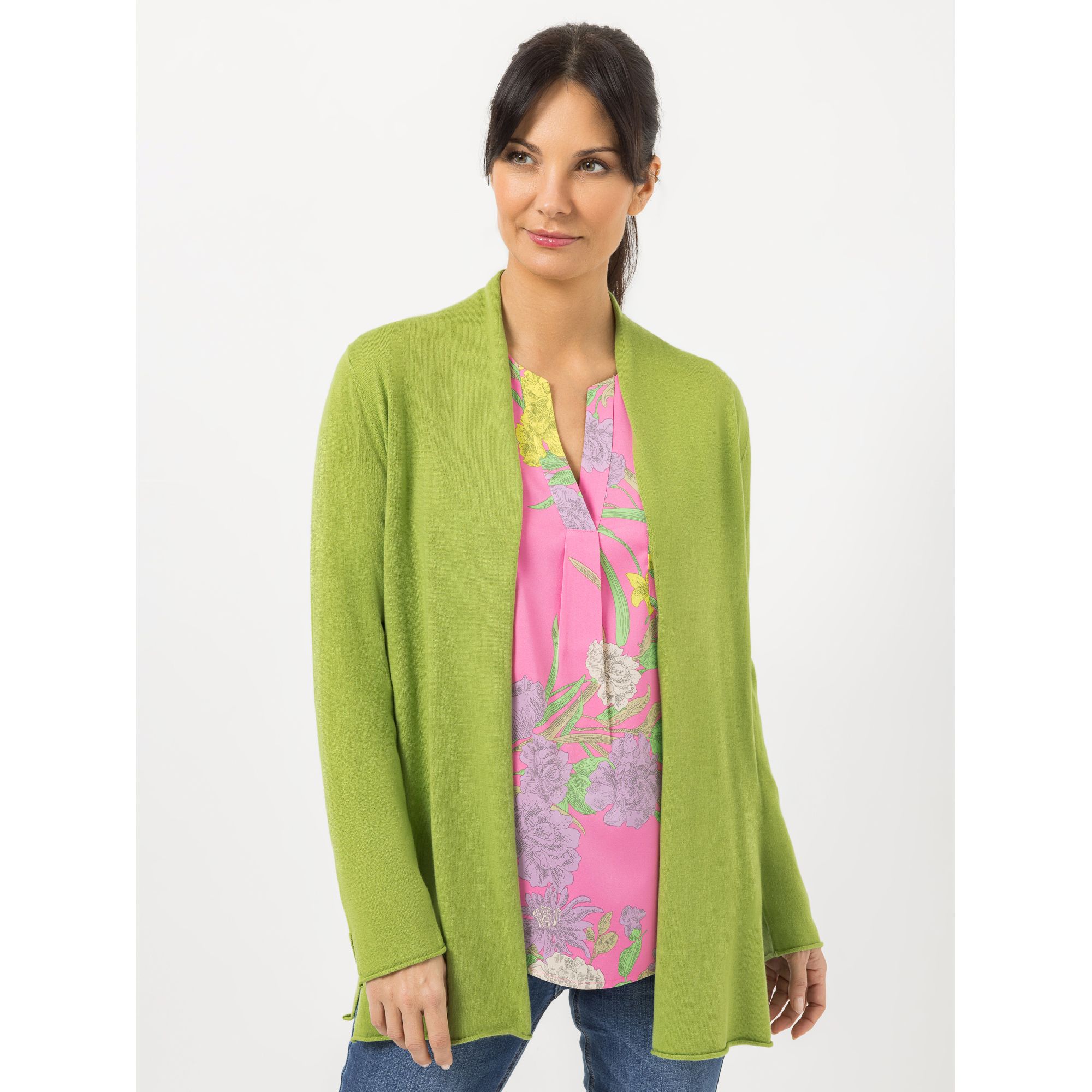 STEFFEN SCHRAUT Cardigan Boston 1/1-Arm, Schlitze mit ECOVERO Viskose leger weit