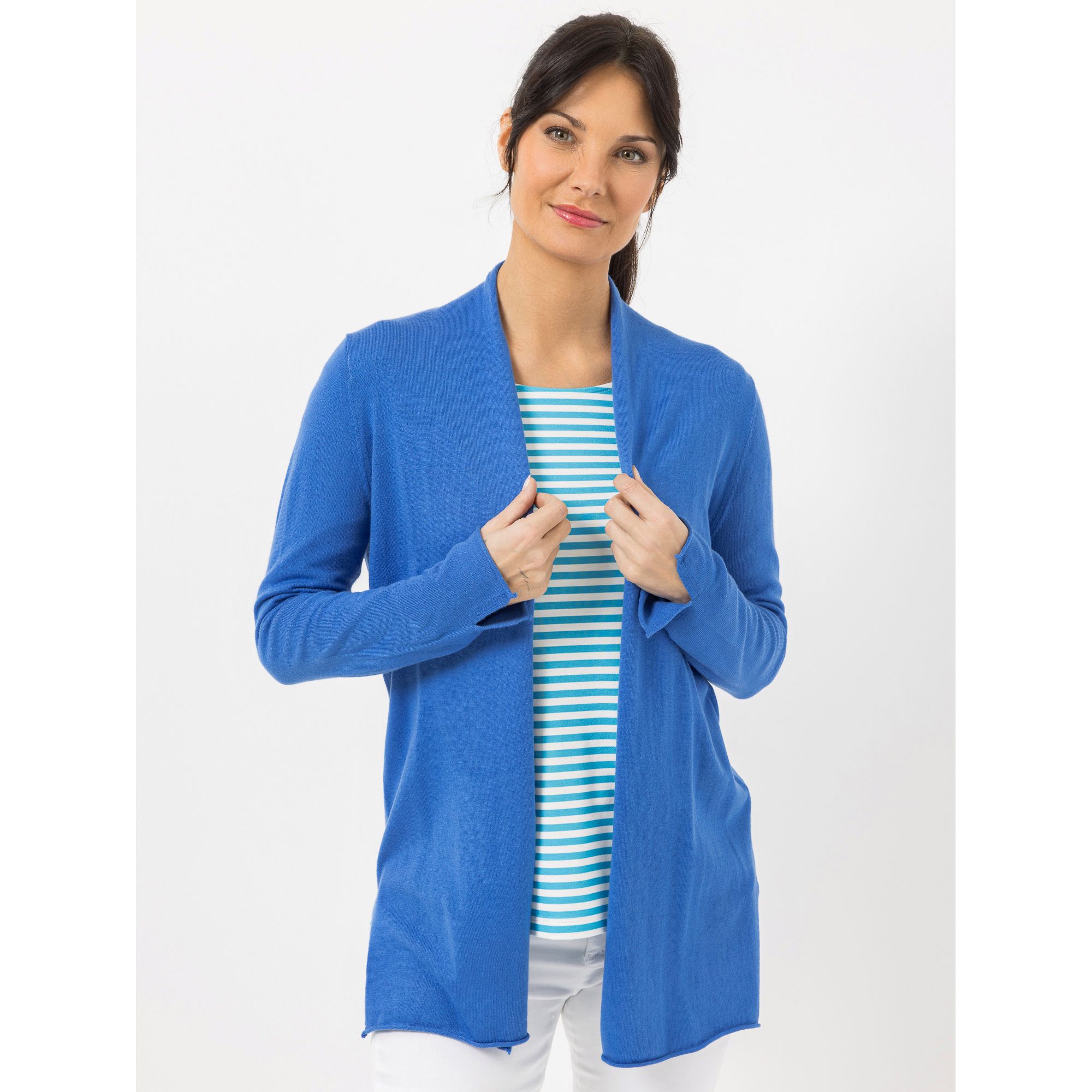 STEFFEN SCHRAUT Cardigan Boston 1/1-Arm, Schlitze mit ECOVERO Viskose leger weit