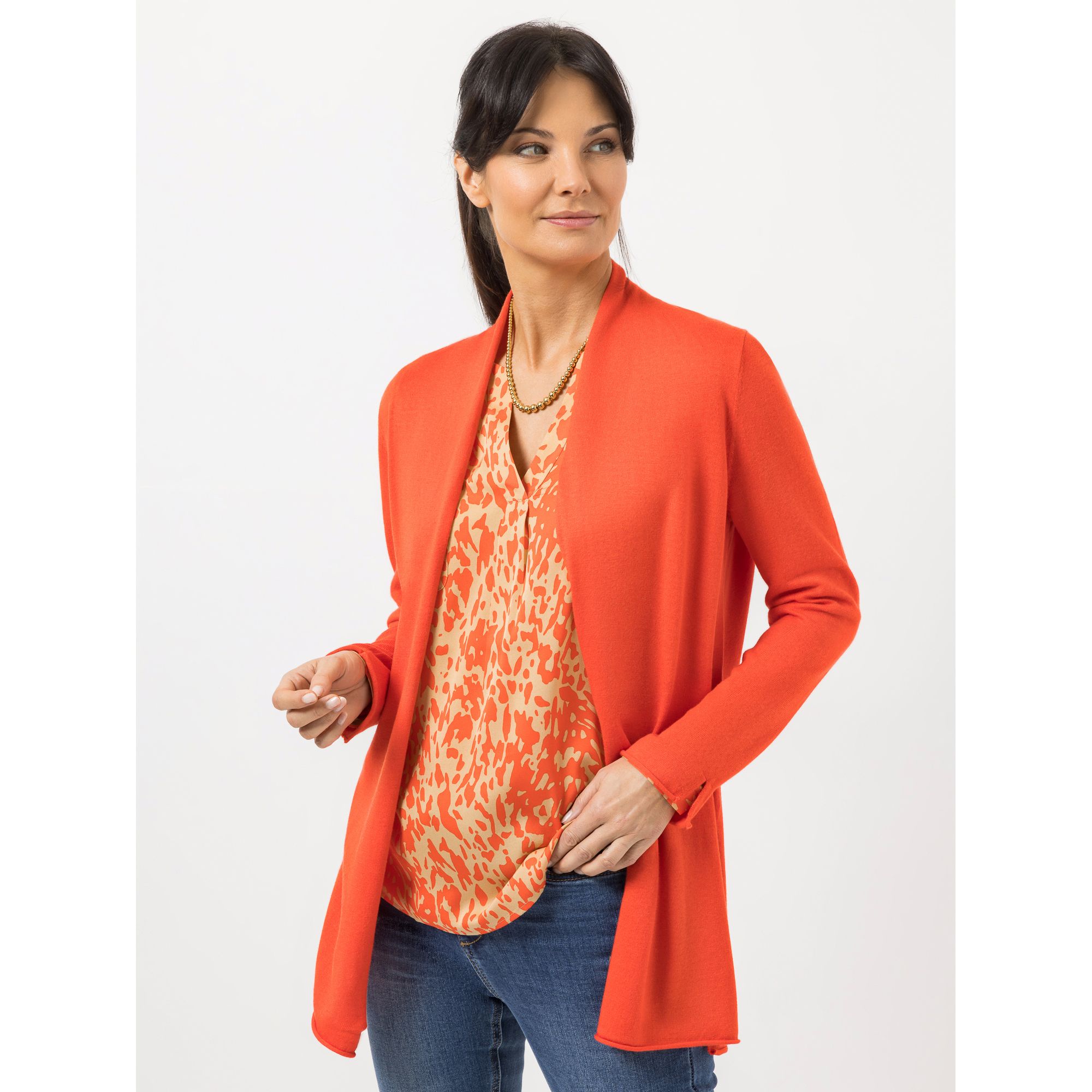 STEFFEN SCHRAUT Cardigan Boston 1/1-Arm, Schlitze mit ECOVERO Viskose leger weit