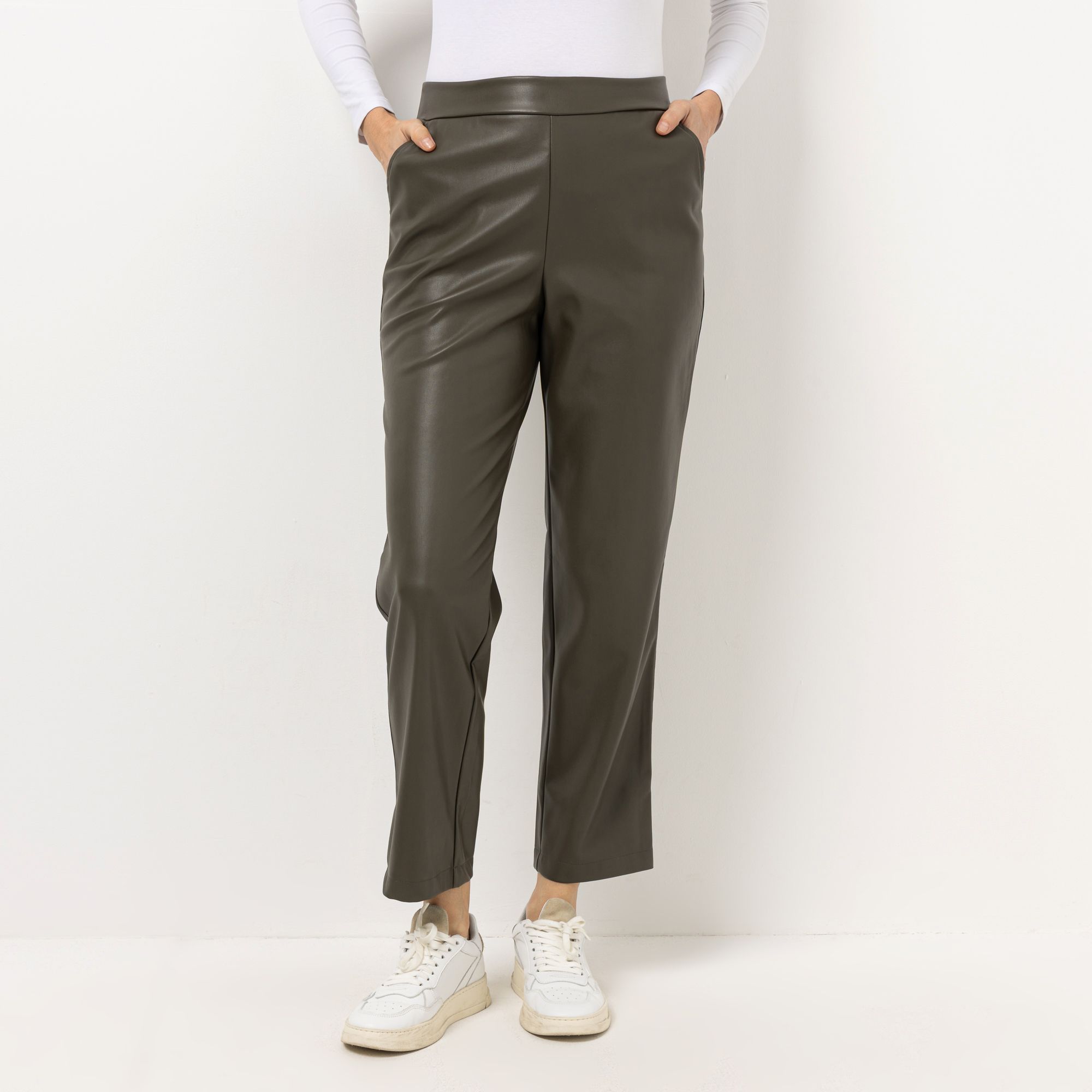 KIM & CO. Hose, knöchellang Soft-Leder-Optik 2 Eingrifftaschen gerader Beinverlauf