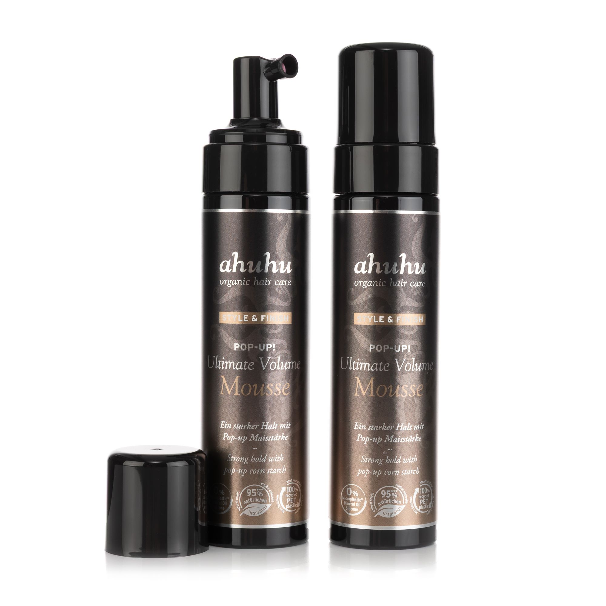 ahuhu organic hair care Pop Up! Ultimate Volume Mousse 2x200ml