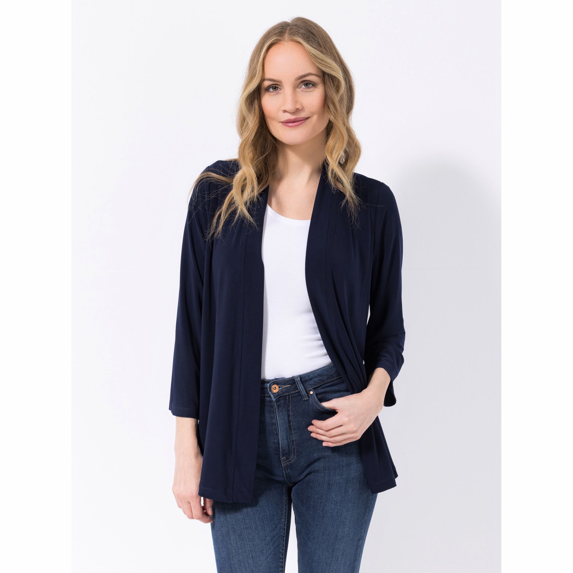 KIM & CO. Cardigan, 3/4-Arm Deluxe Brazil Knit weiter Ärmel figurumspielend