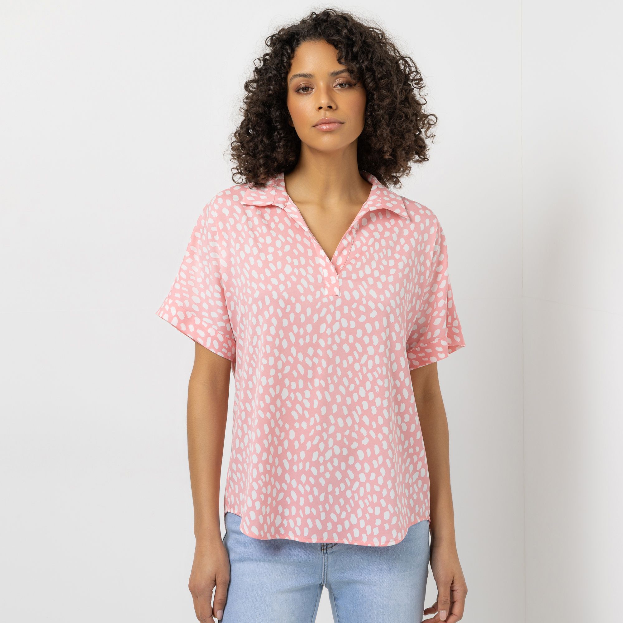 STEFFEN SCHRAUT Bluse 1/2-Arm Fledermausärmel abgerundeter Saum Oversize - leger weit