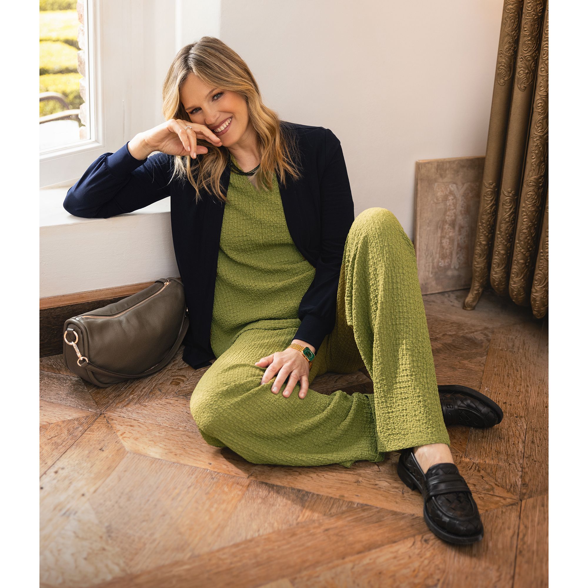 KIM & CO. Cardigan, Langarm Deluxe Brazil Knit Ärmel mit Bündchen figurumspielend