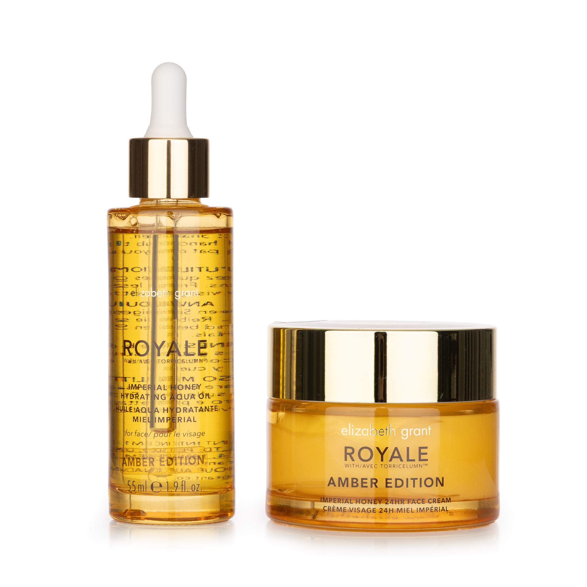 ELIZABETH GRANT Royale Imperial Honey mit Bernstein 24h Creme 100ml, Aqua Oil 55ml