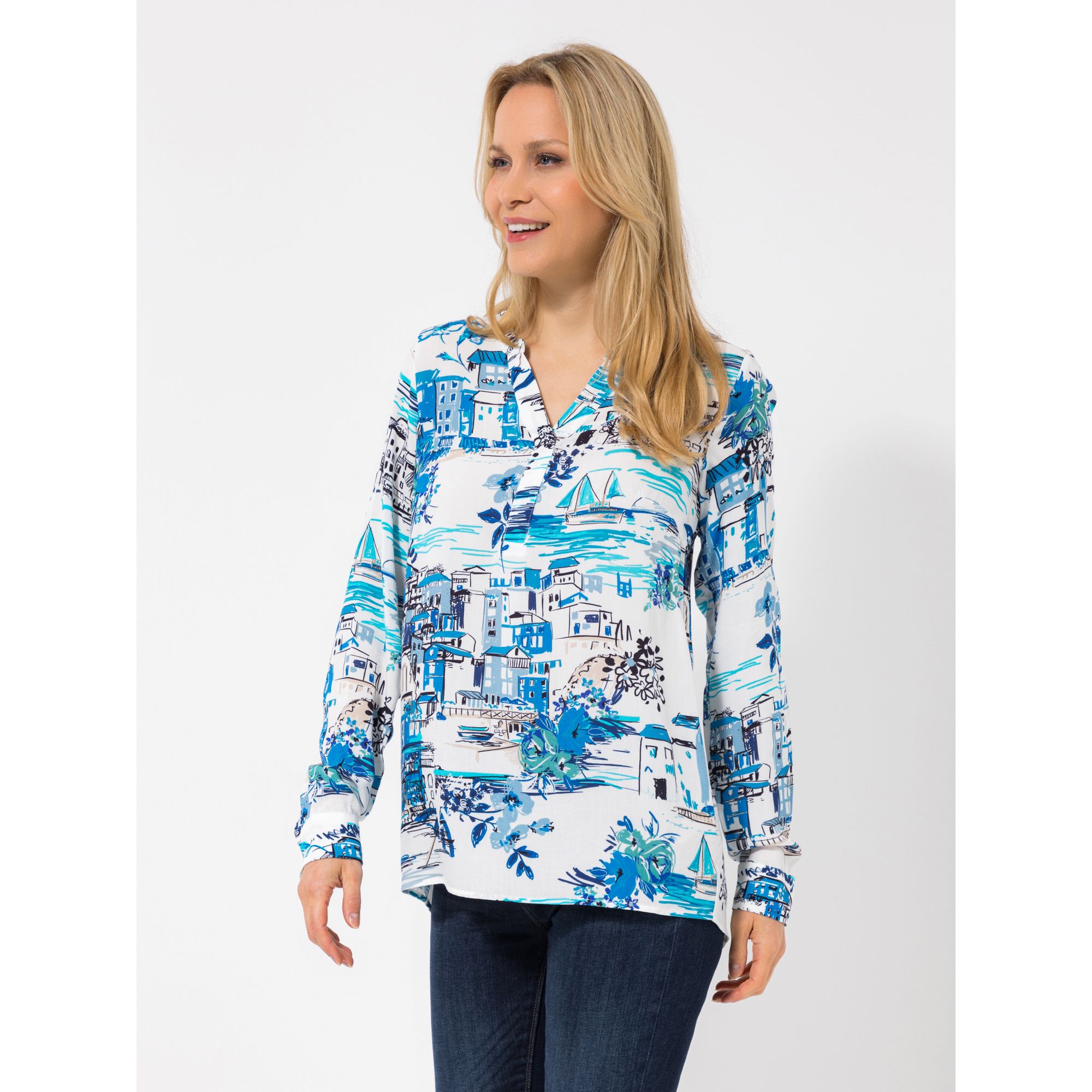 STUDIO UNIQUE® Bluse aus ECOVERO™ Viskose leger weit