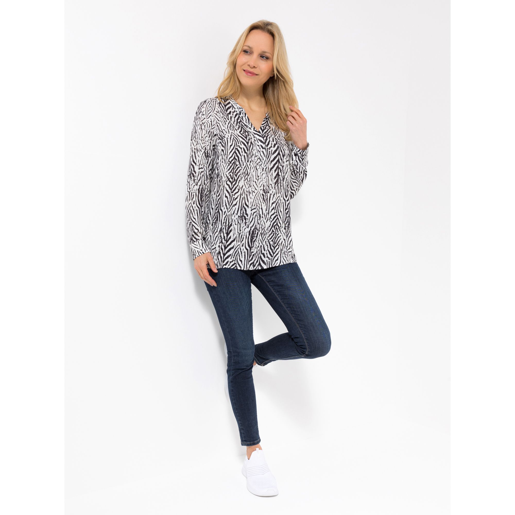 STUDIO UNIQUE® Bluse aus ECOVERO™ Viskose leger weit