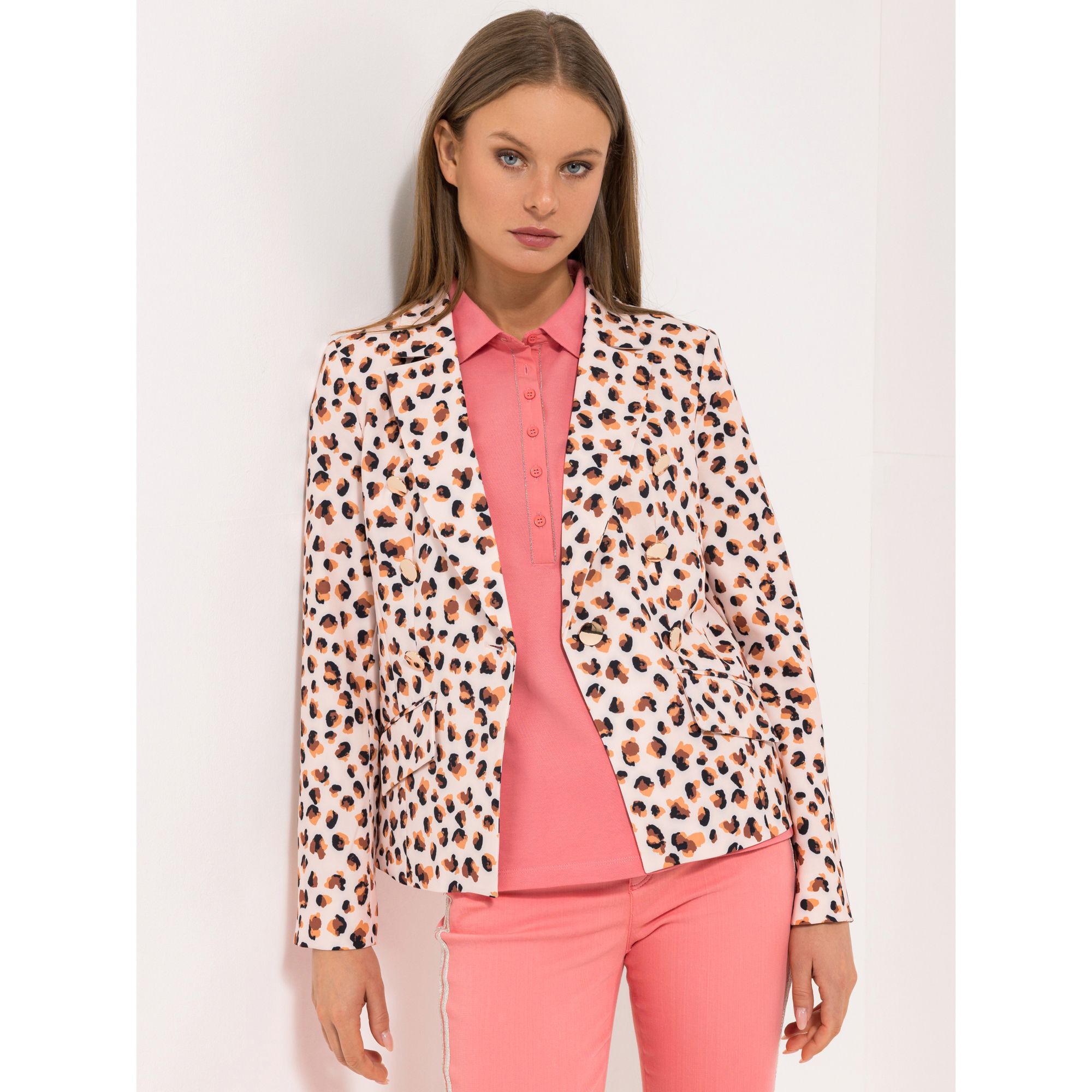 STEFFEN SCHRAUT Blazer Madrid Schmuckknöpfe Allover-Druck figurbetont