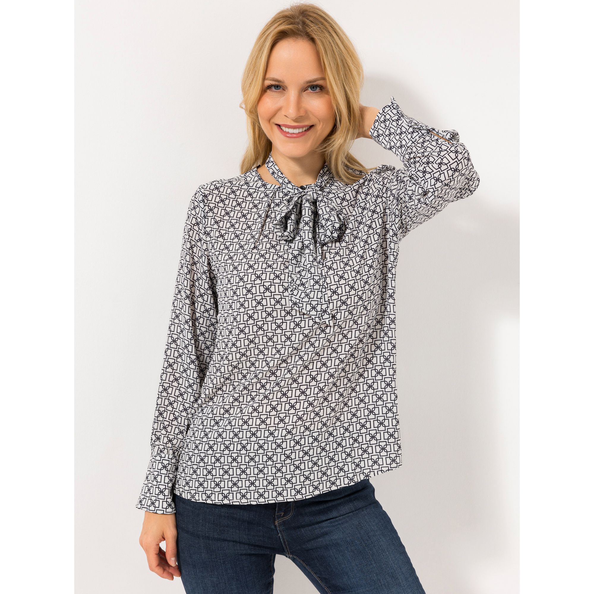 DAWID by Dawid Tomaszewski Bluse, Manschette Bindeband leger weit