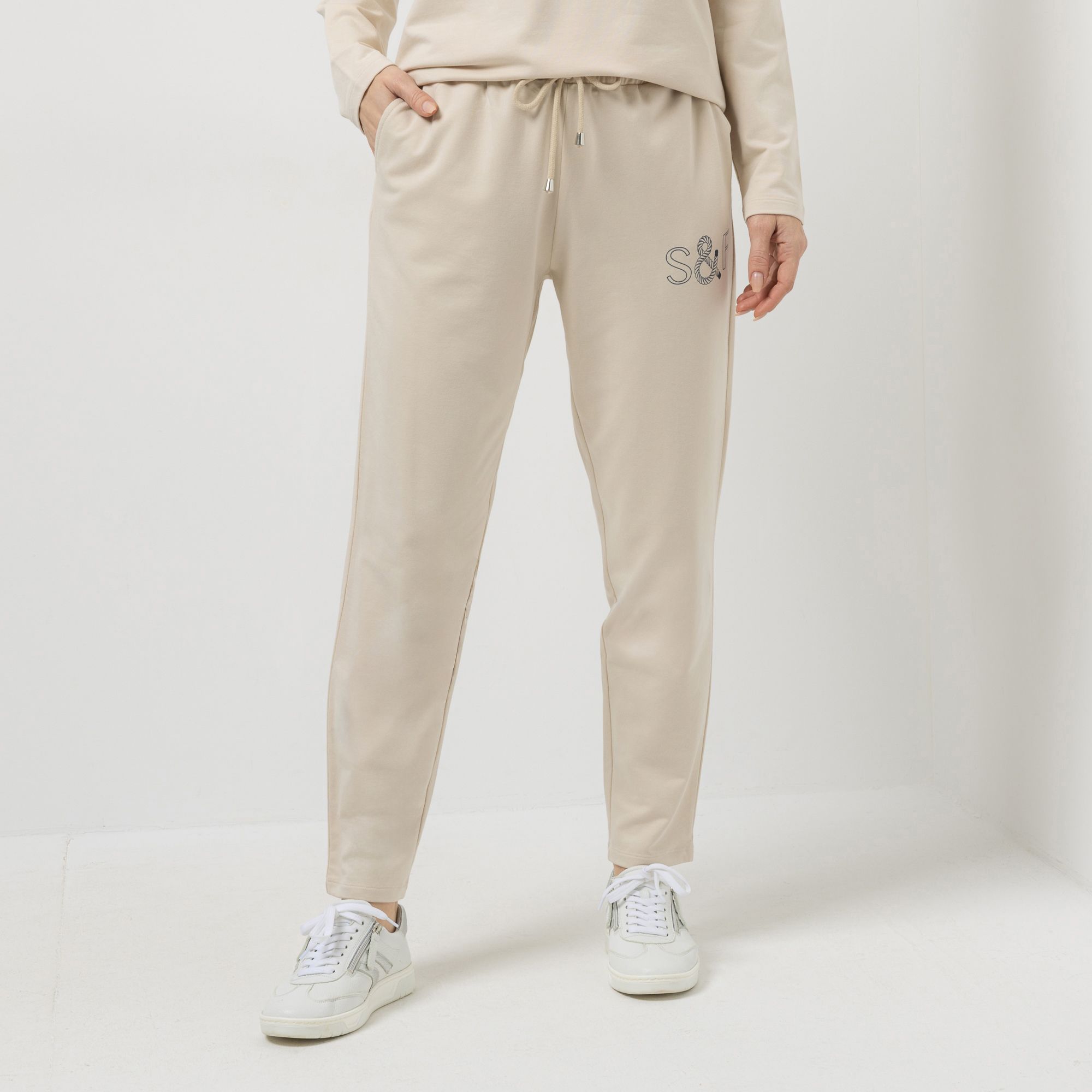 STRANDFEIN Hose Rundumdehnbund Tunnelzug schmales Bein