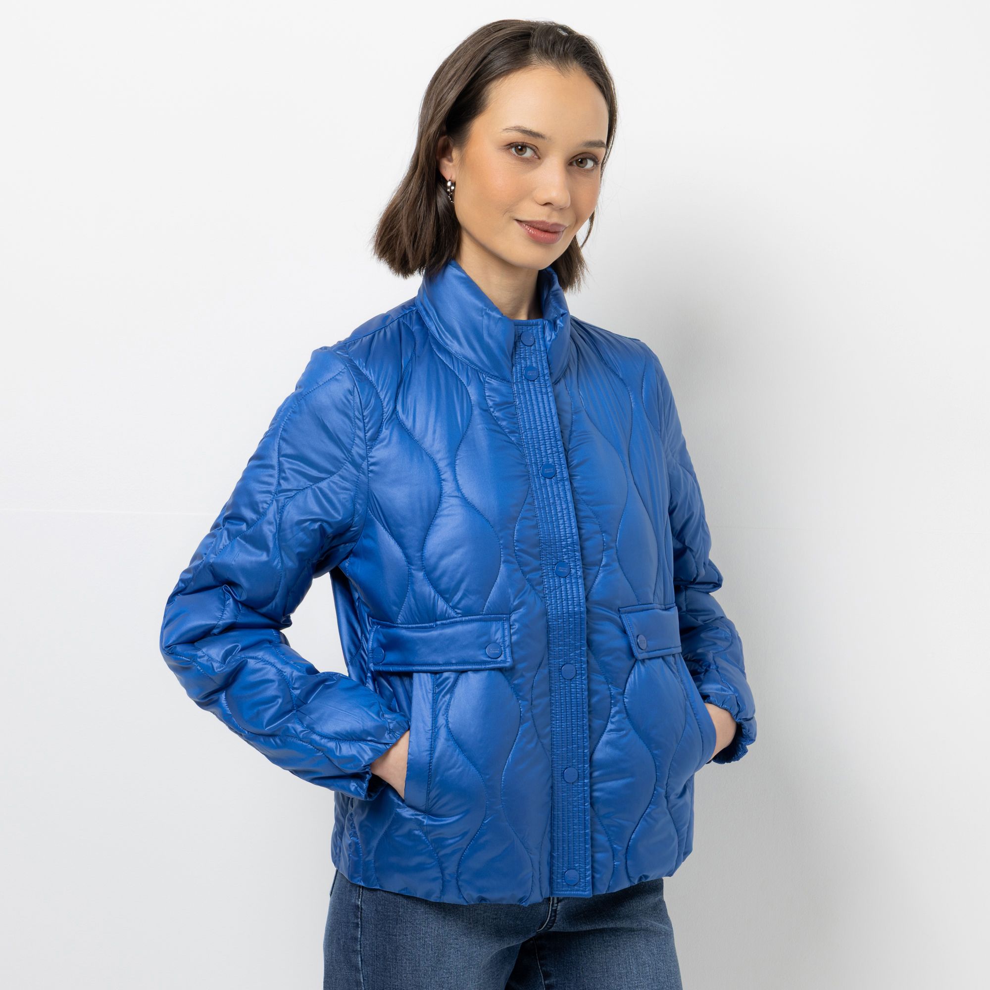 STEFFEN SCHRAUT Jacke Stehkragen Leistentaschen figurumspielend