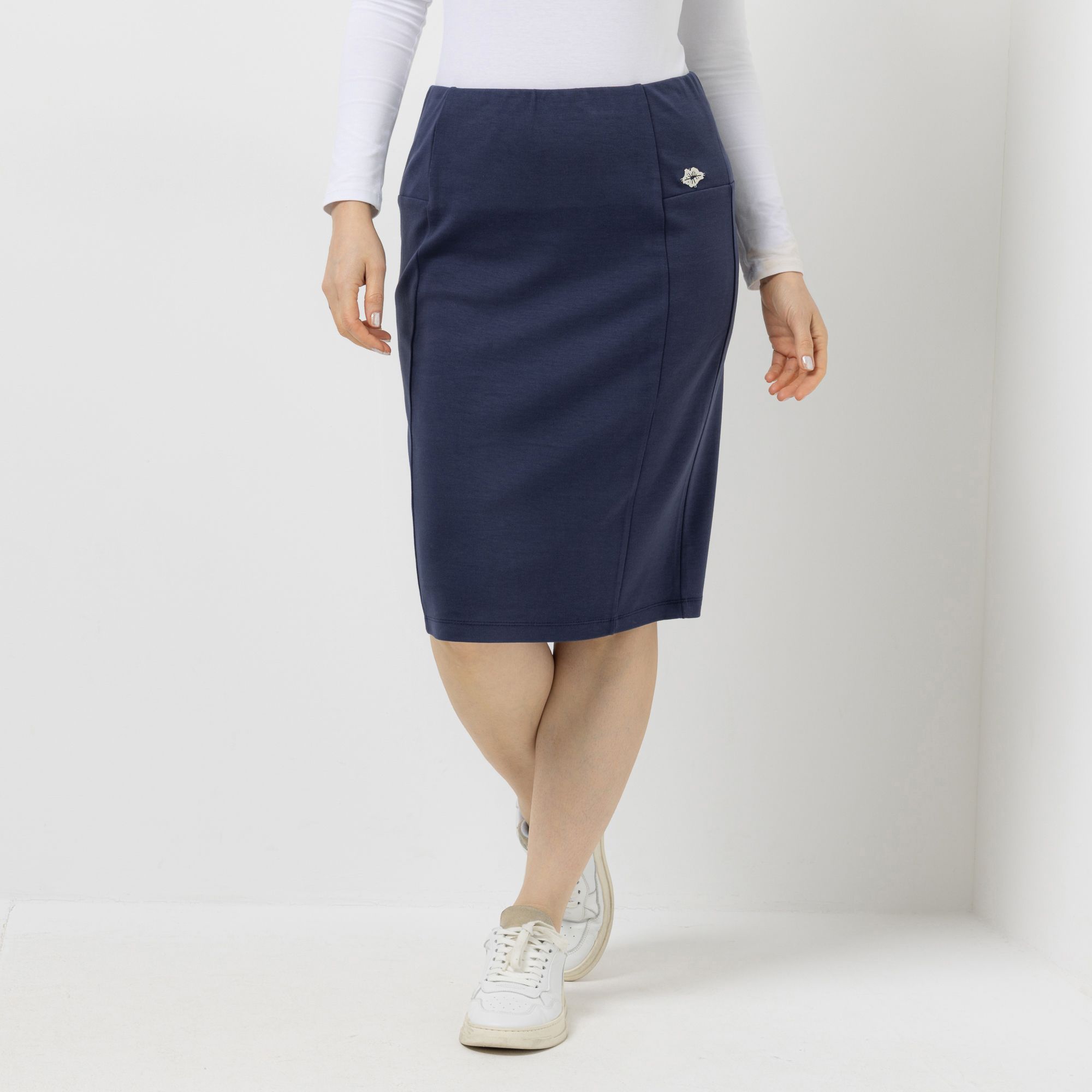 KILIAN KERNER SENSES Rock, knieumspielend Rundumdehnbund Komfort-Jersey Bleistiftform