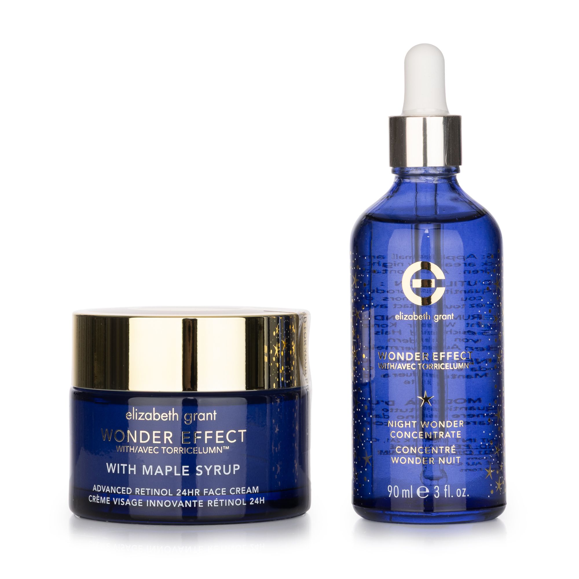 ELIZABETH GRANT Wonder Effect 24h Creme 100ml mit Ahornsirup,Night Wonder Serum 90ml