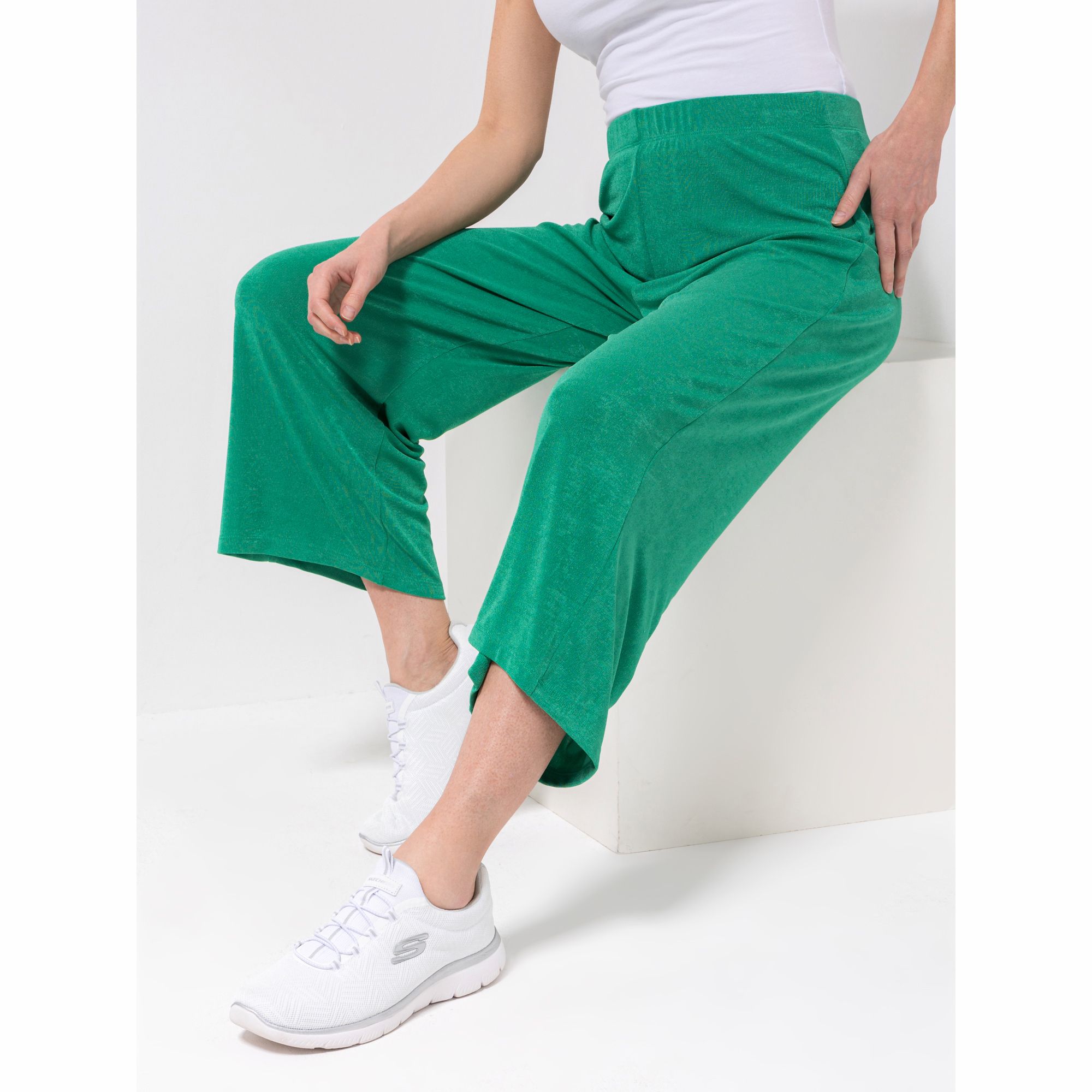 KIM & CO. Hose, 7/8-Länge Slinky Jersey Rundumdehnbund weites Bein