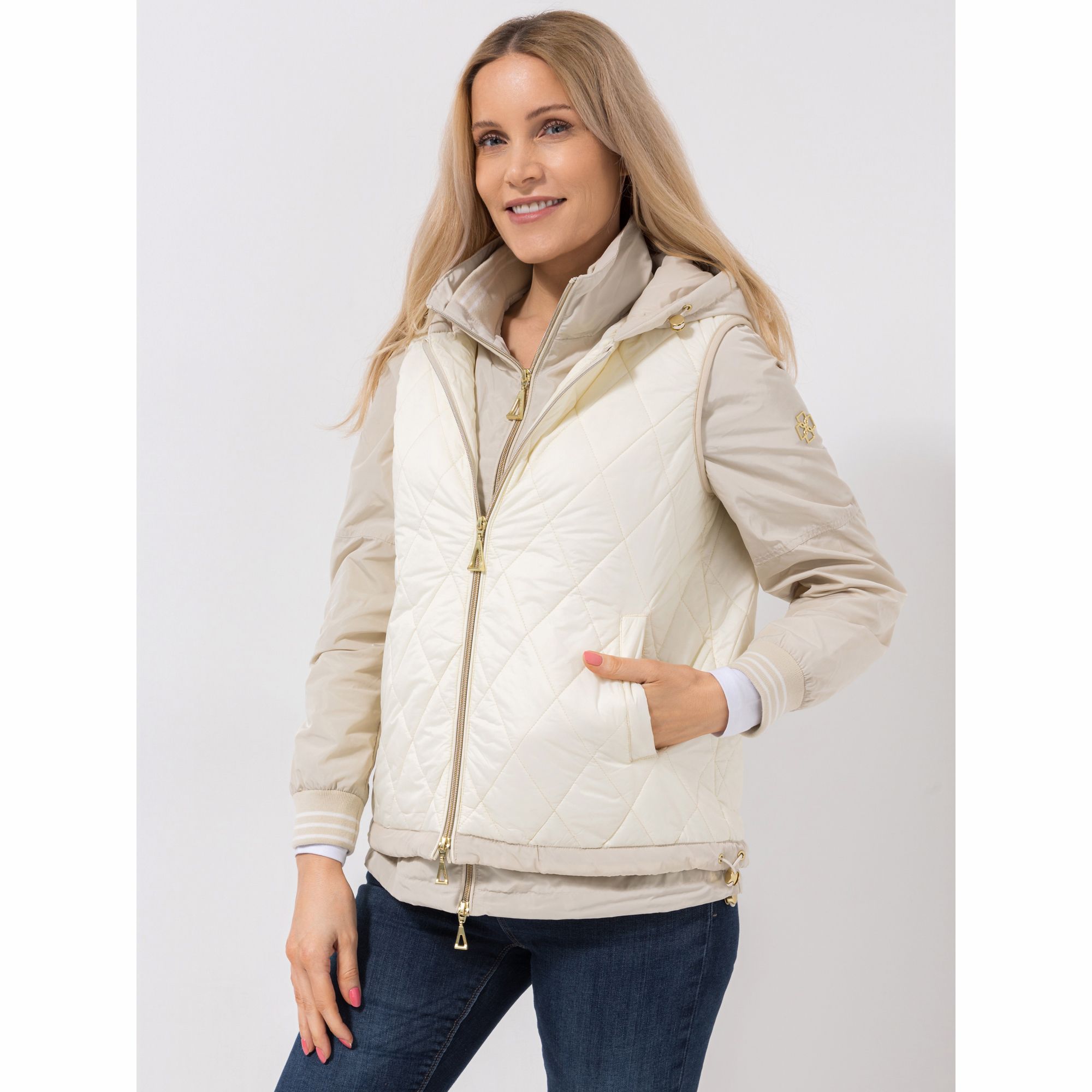 DAWID by Dawid Tomaszewski Outdoorjacke, 2 in 1 Jacke und Steppweste figurumspielend