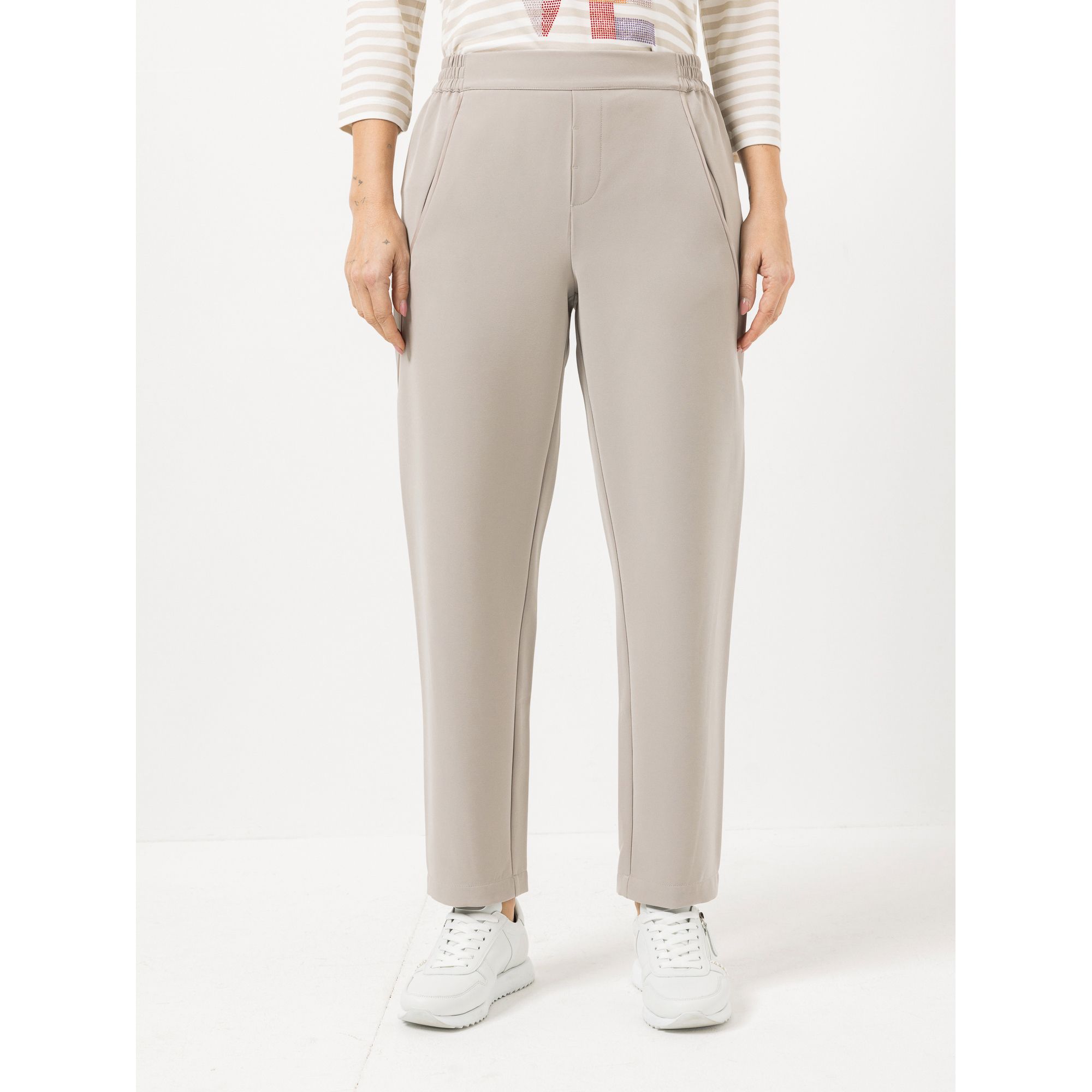 STEFFEN SCHRAUT Hose New York knöchellang Satin-Paspeln konischer Beinverlauf