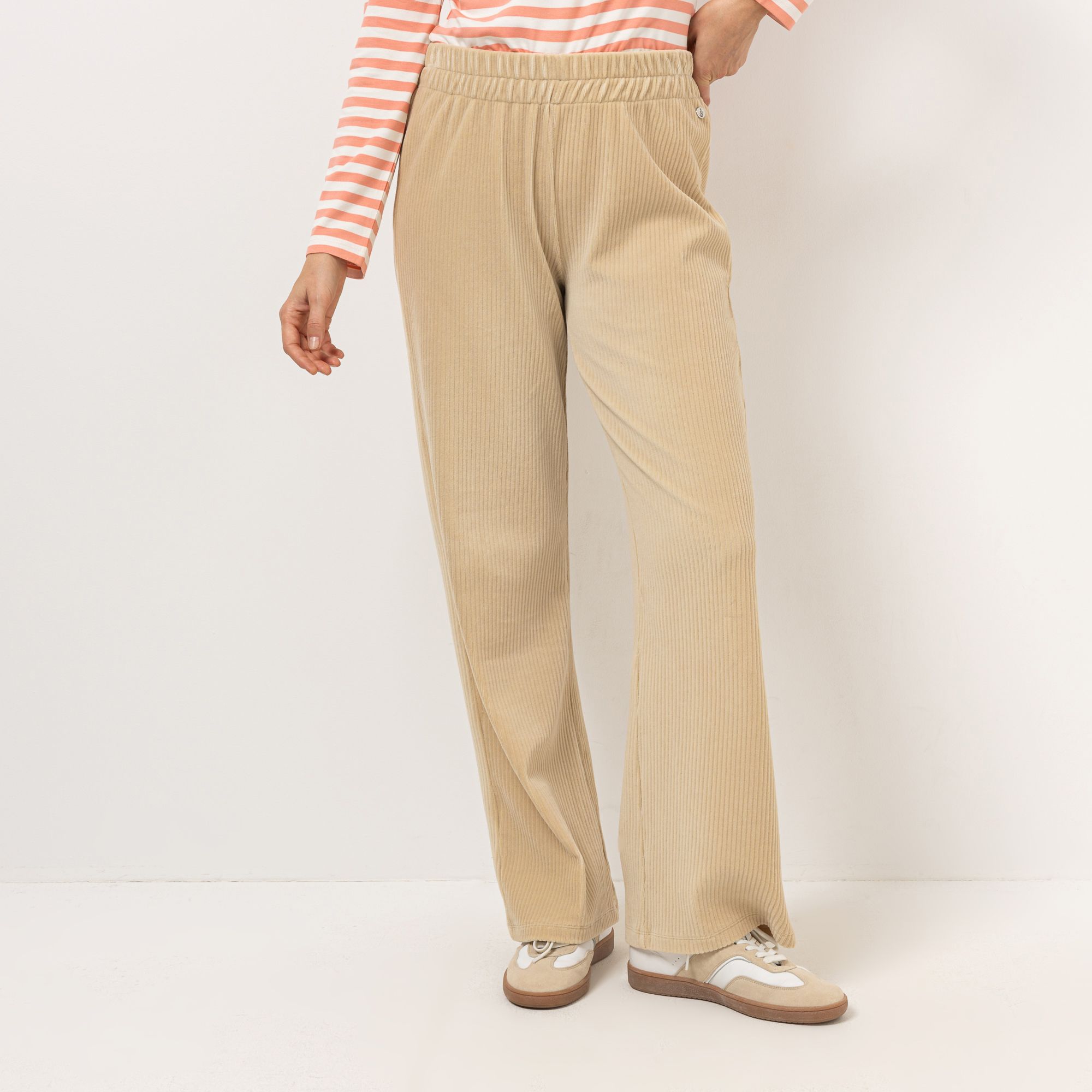 STRANDFEIN Schlupfhose Cordoptik elastisches Material gerades Bein