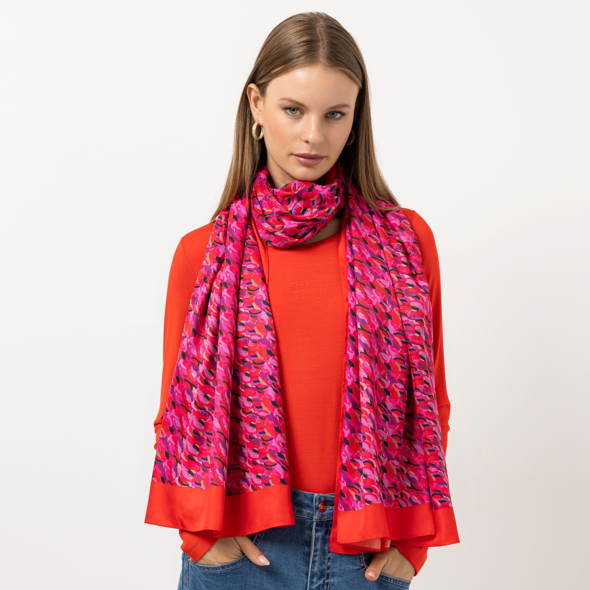 STEFFEN SCHRAUT Schal Caracas Twill-Stoff Allover-Druck ca. 90x190cm