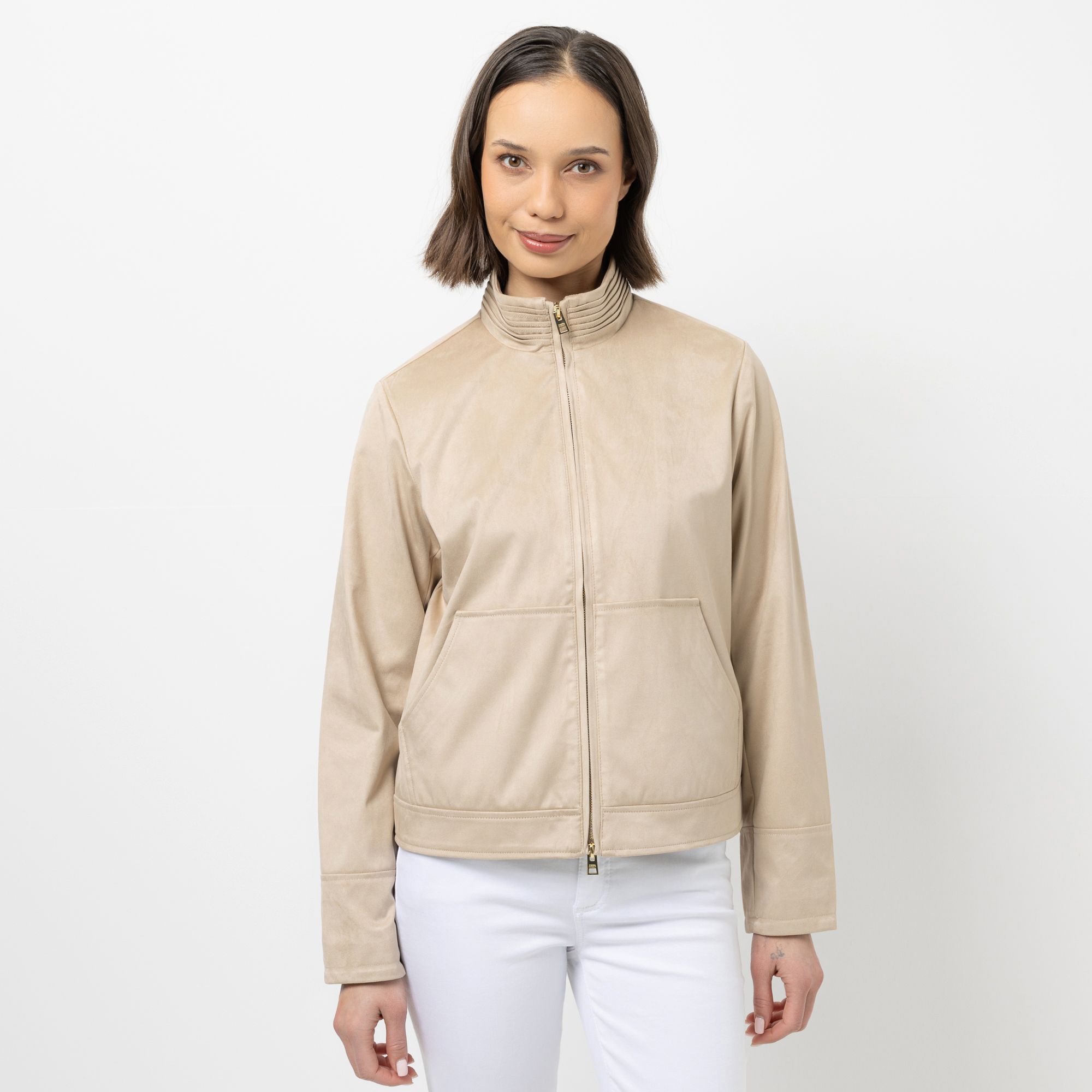 STEFFEN SCHRAUT Jacke Stehkragen 2-Wege-Zipper leger weit