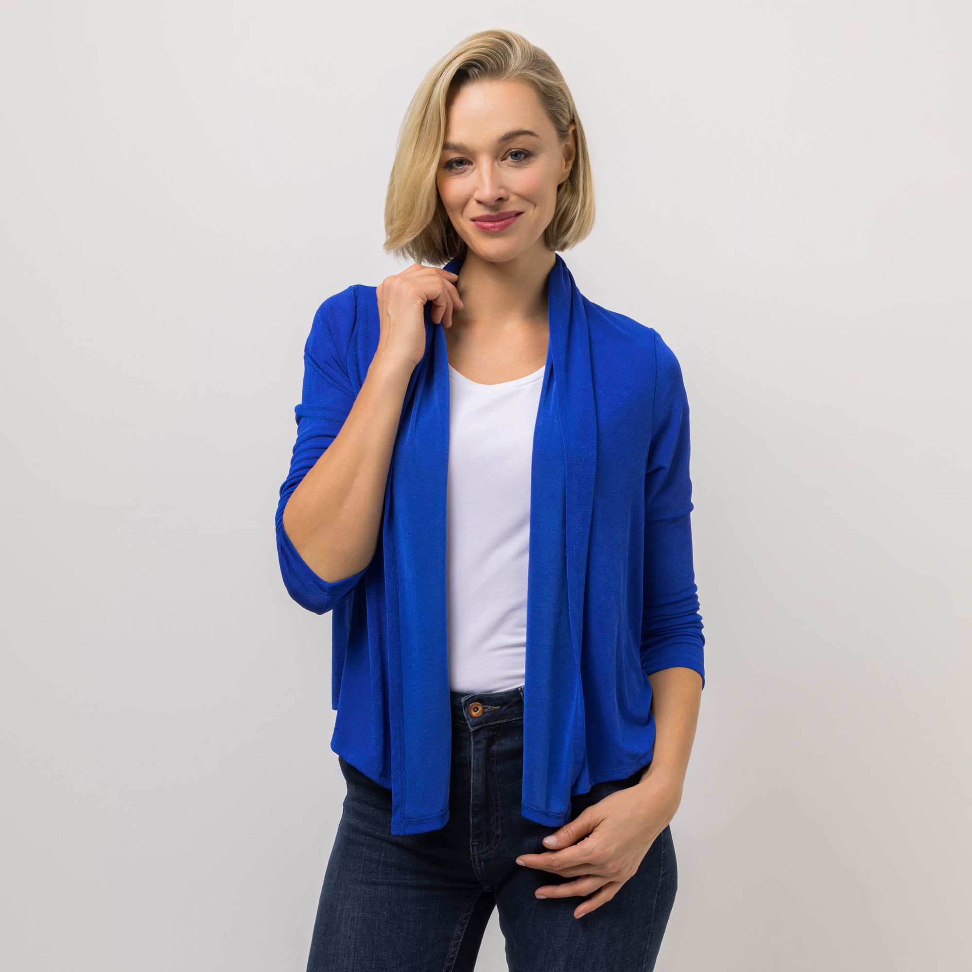 KIM & CO. Cardigan, Langarm Slinky Jersey Bolero-Form figurumspielend