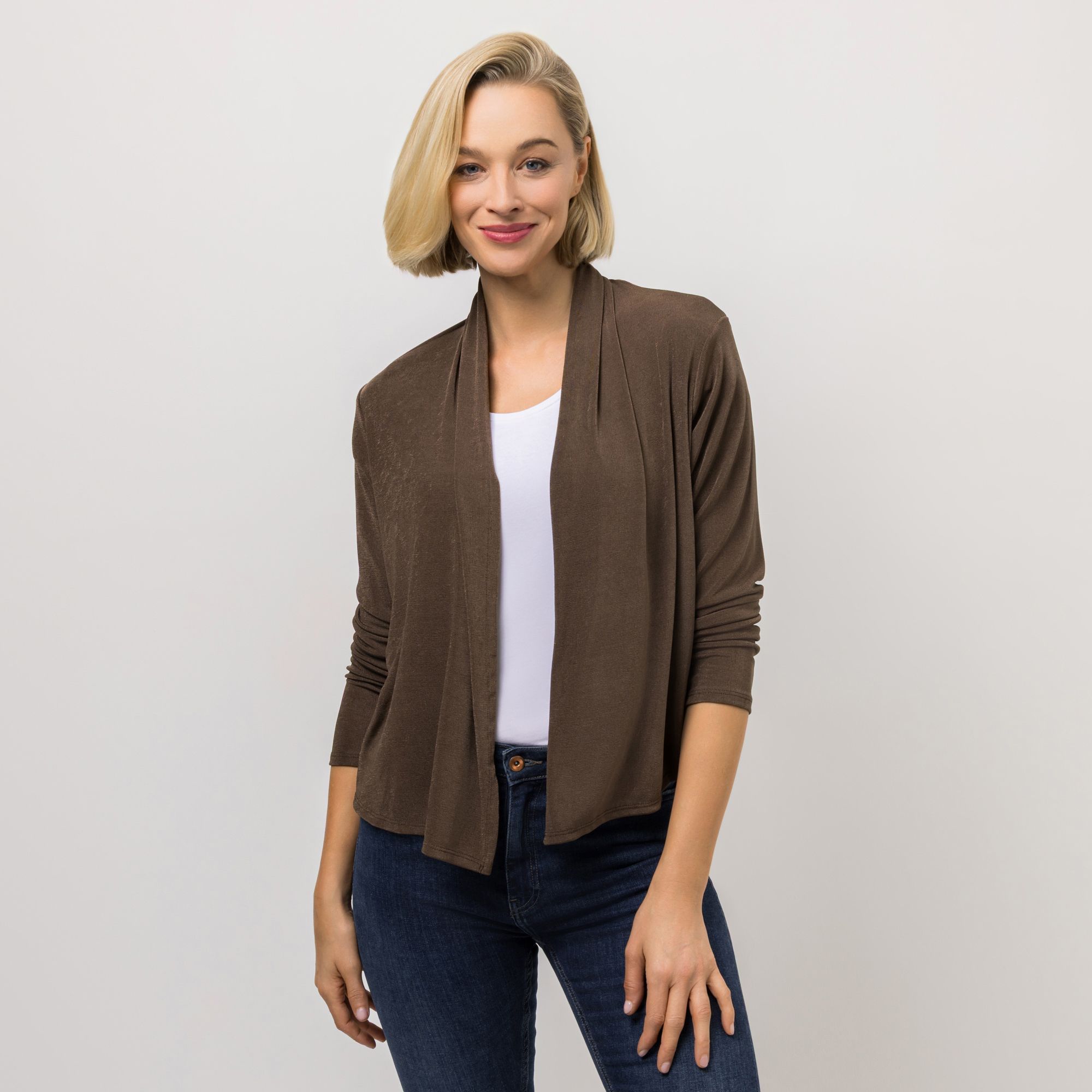 KIM & CO. Cardigan, Langarm Slinky Jersey Bolero-Form figurumspielend