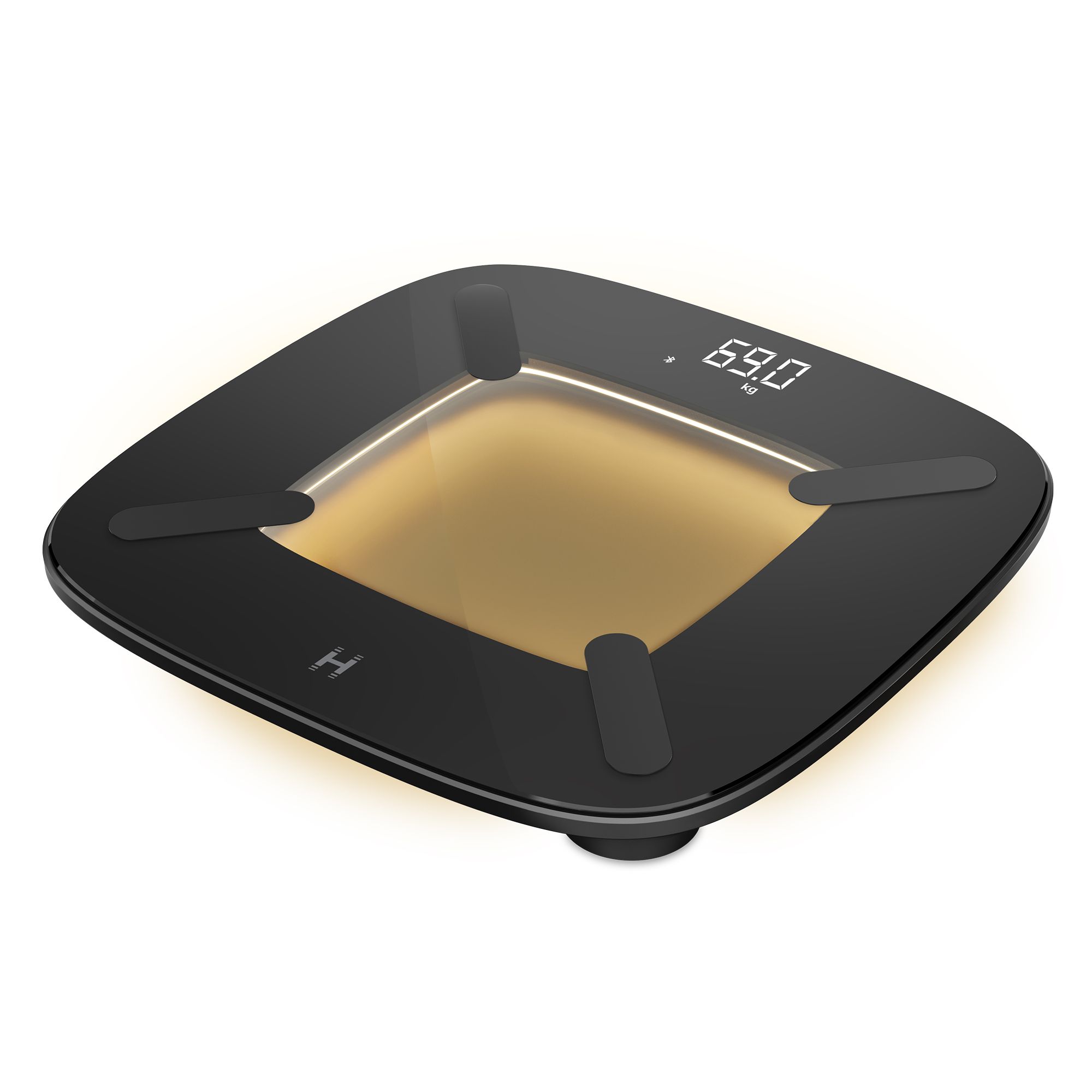 HOMEDICS® Glow Body Analyzer Digitale Körperwaage mit Bewegungssensor und Nachtlicht